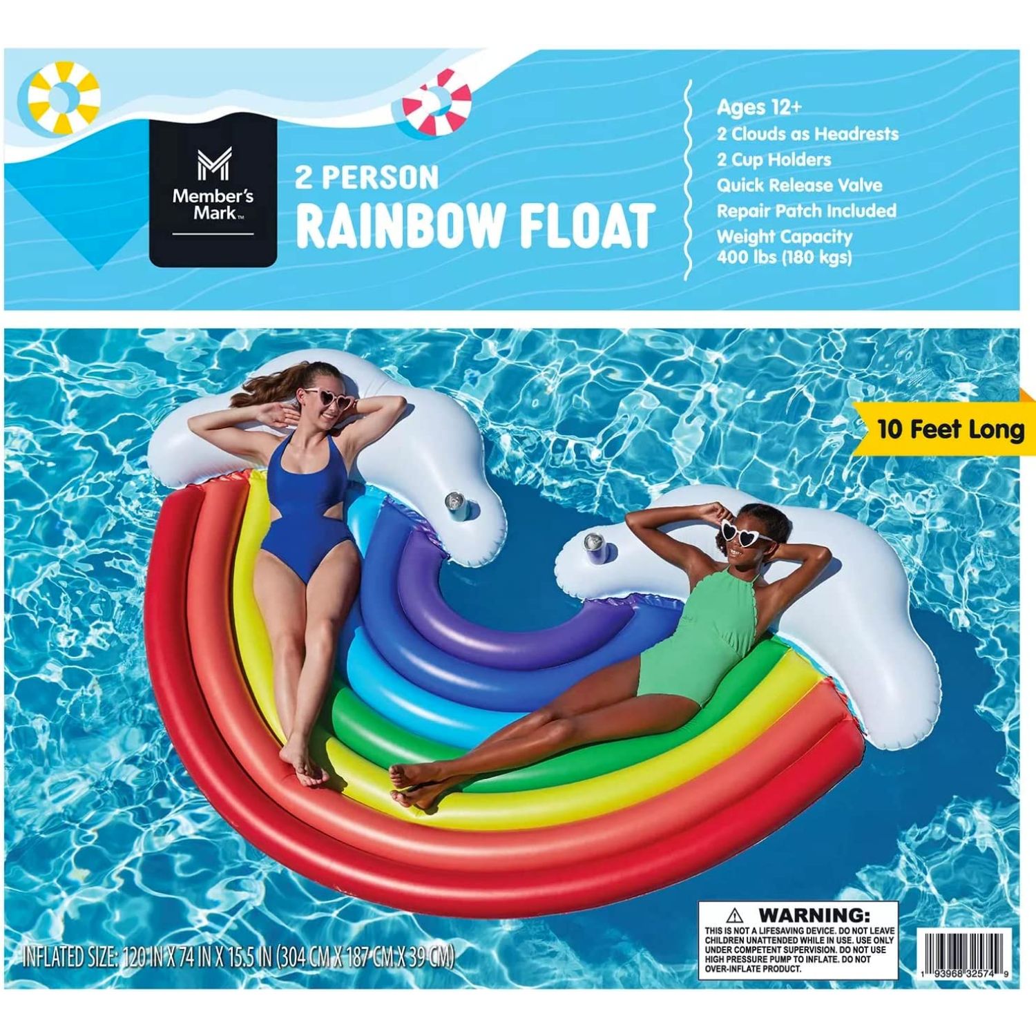 2 Person Rainbow Float