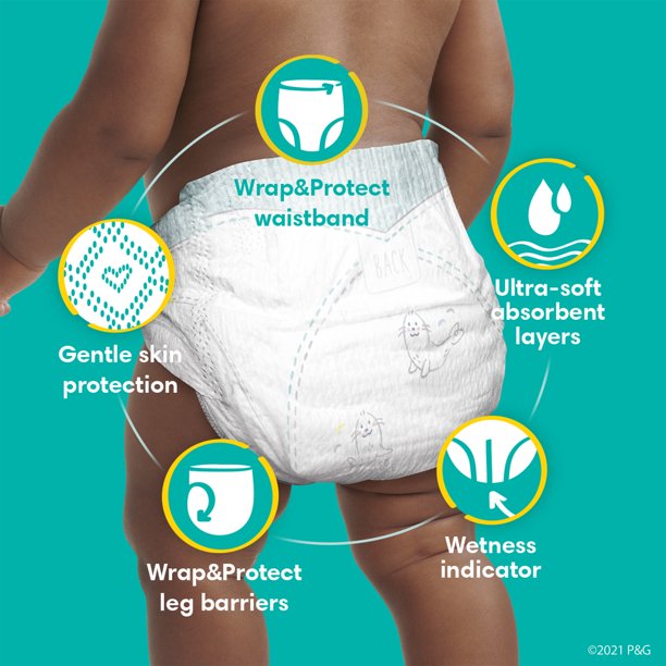 Procter & Gamble 484152789 Pampers Swaddlers Diapers, Soft and Absorbent, Size 2, 144 Count