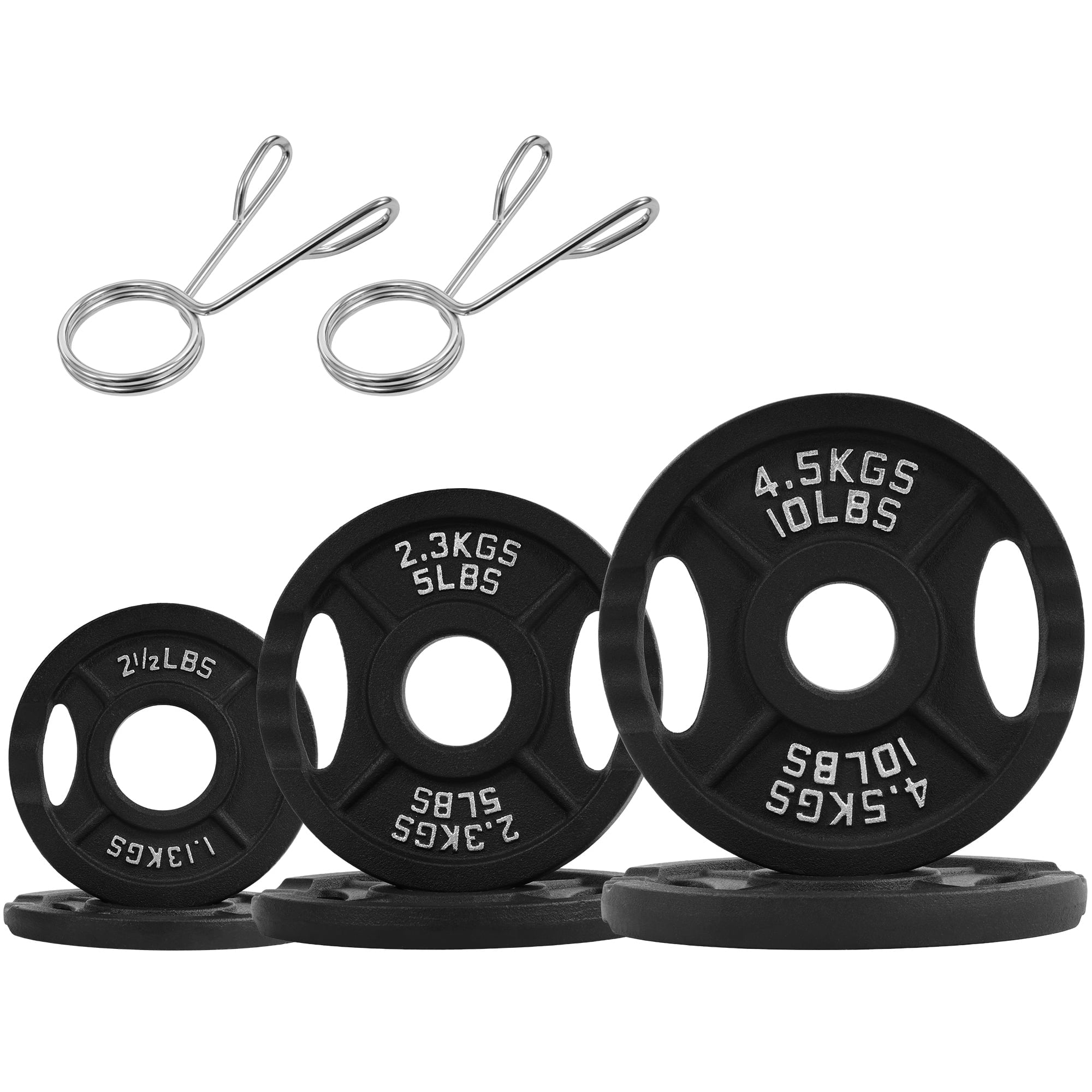 BalanceFrom 2INRC-35SET Classic Cast Iron Weight Plates for Strength Training, 2-Inch, 35-Pound, Set