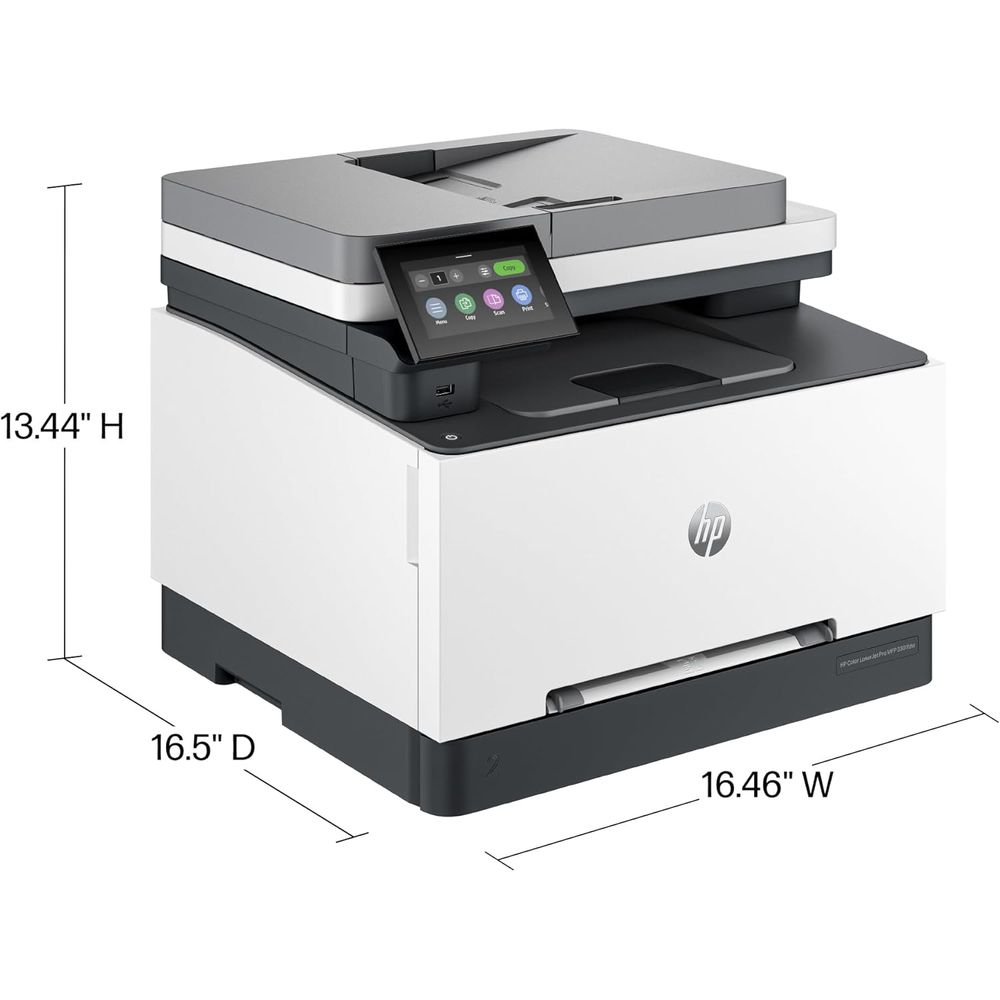 HP 499Q5F#BGJ Color LaserJet Pro MFP 3301fdw Laser Printer, Color Mobile Print, Copy, Scan, White & Slate