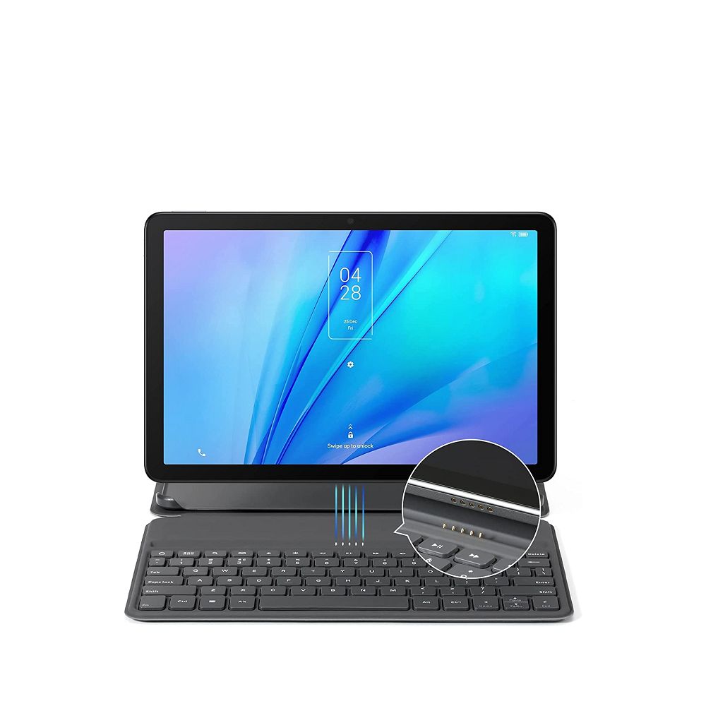 TCL TAB 10S 10.'' Tablet With Keyboard Case 3GB RAM 32GB (Wi-Fi) 4G LTE, Android, 8000 mAh, Super Matte Gray