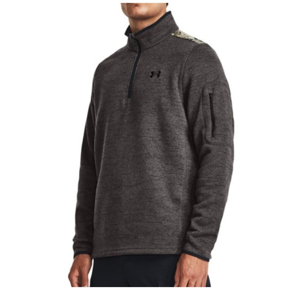 Under Armour Specialist Printed Quarter-Zip Long-Sleeve Pullover for Men - Charcoal/UA Barren Camo - XL