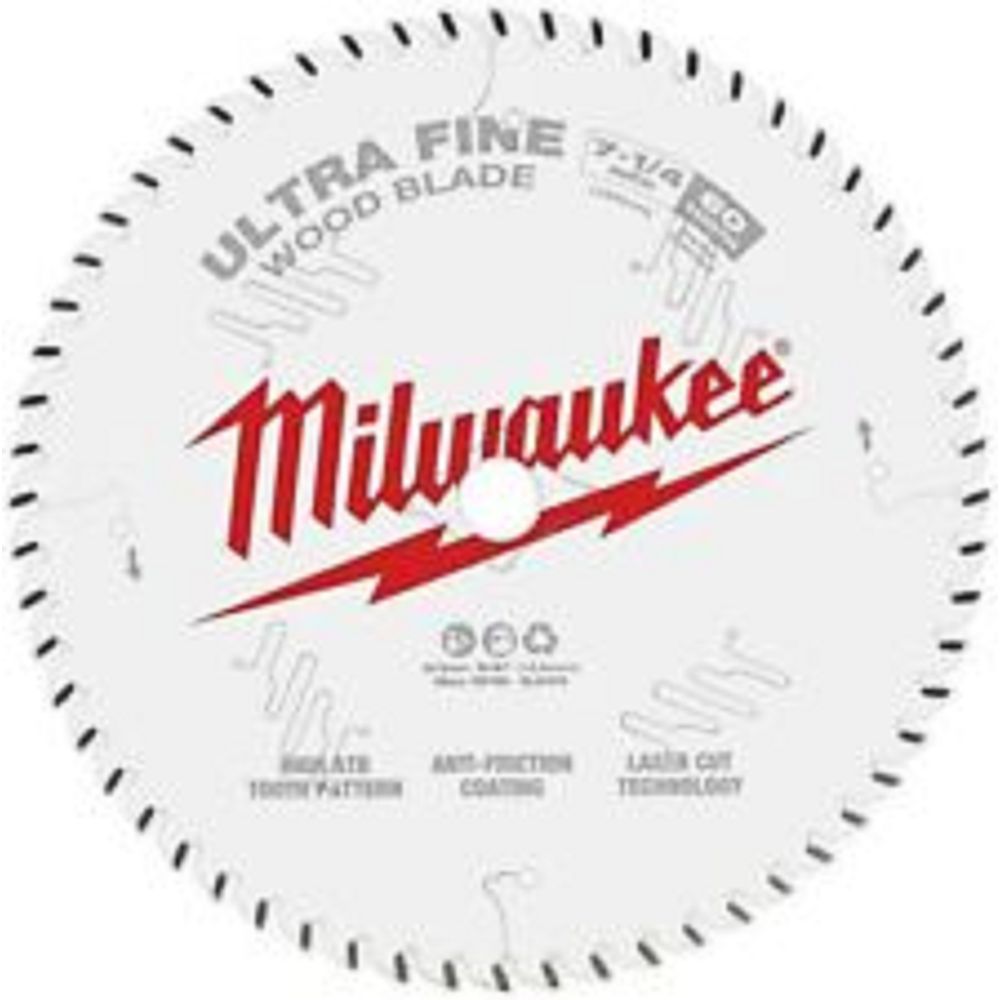 Milwaukee 48-41-0730 7-1/4 60T Ultra Fine Finish Circular Saw Blades Bulk 10