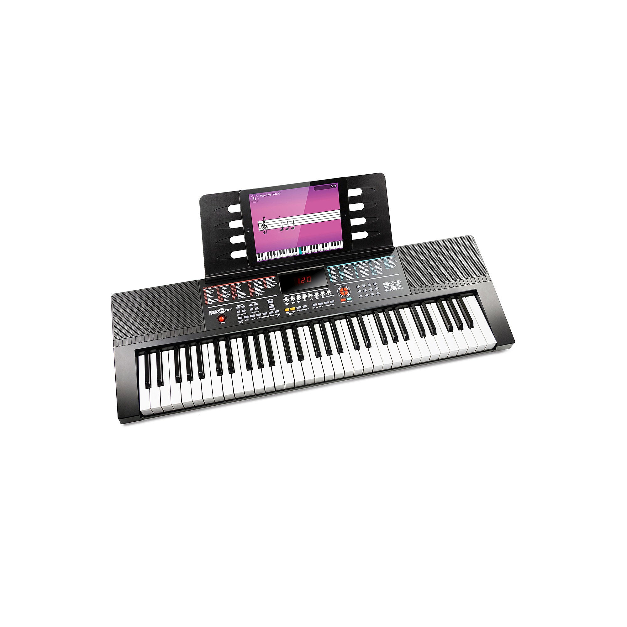 RockJam RJ640 61-Key Keyboard Piano with Sheet Music Stand