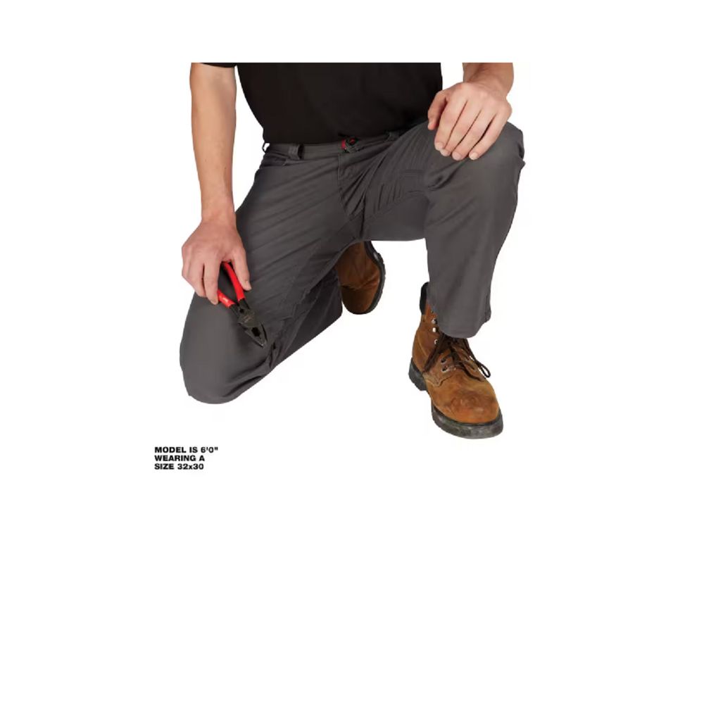 Milwaukee 701G-4032 Heavy Duty Flex Work Pants - Gray, Size 40