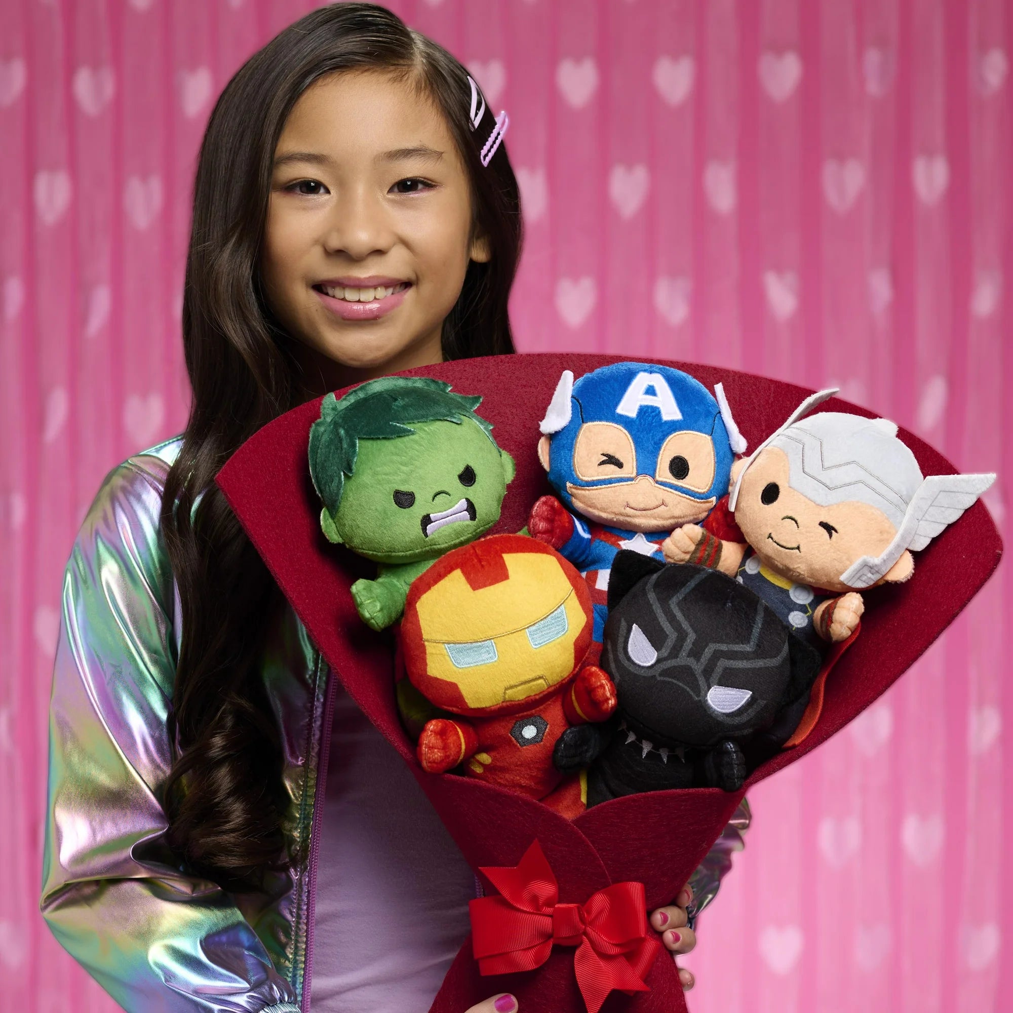 Marvel Valentine 16-inch Large Plush Bouquet, Kids Ages 3 and up