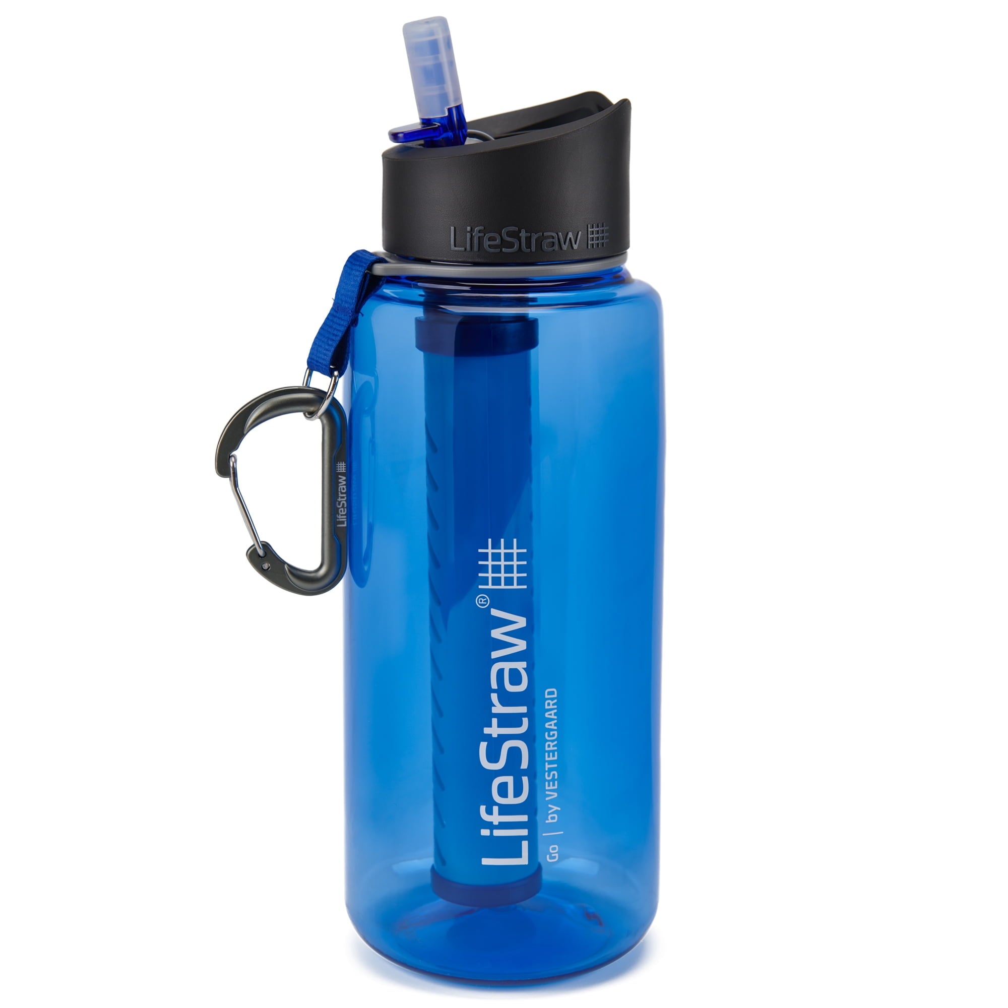 LifeStraw LGOTR1LBL09 Go 1L Water Filter Bottle, Blue