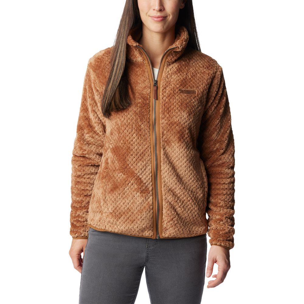 Columbia Fire Side II Sherpa Full-Zip Jacket for Ladies - Camel Brown - 2X