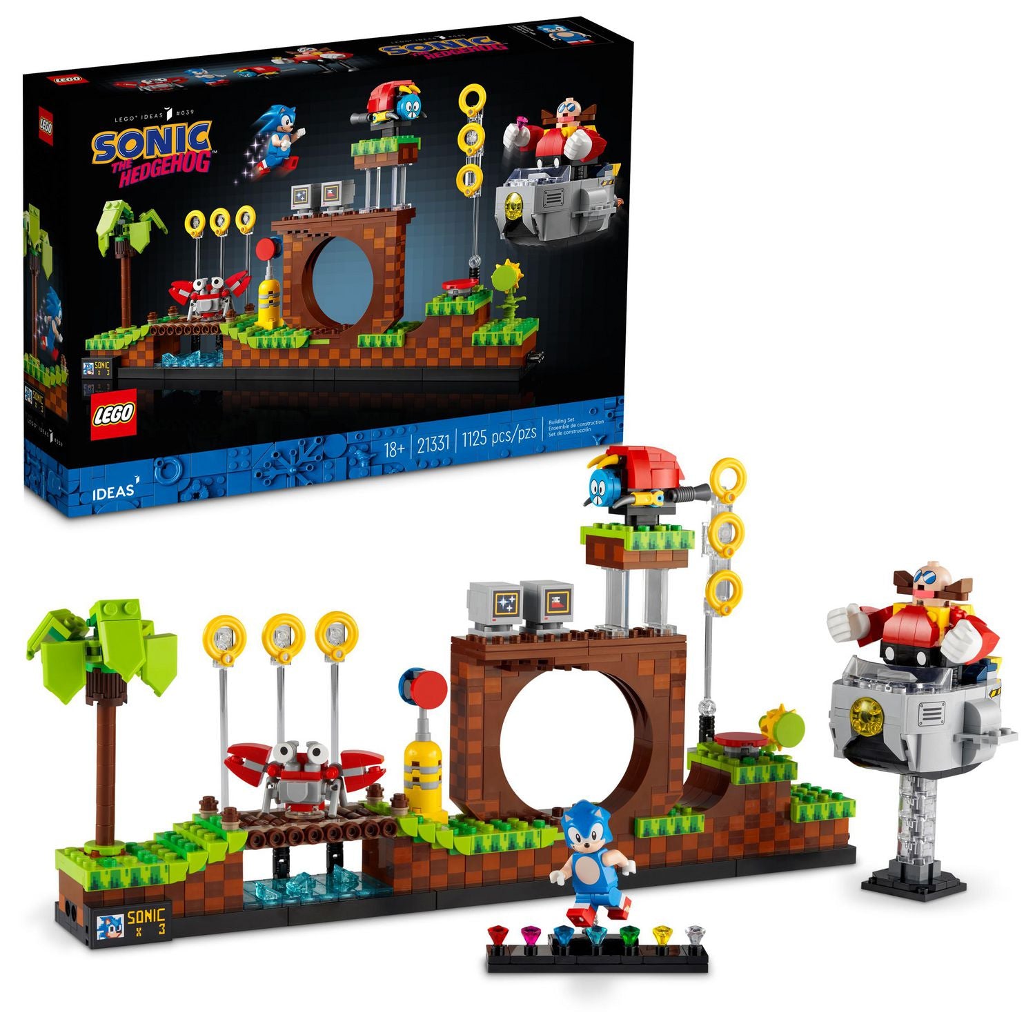 LEGO 21331 Ideas Sonic the Hedgehog Green Hill Zone 21331 Toy Building Kit (1,125 Pieces)