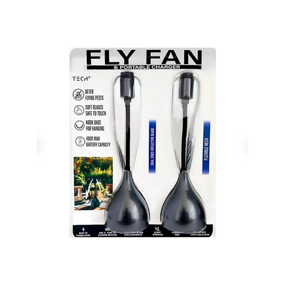 Tech2 Fly Fan 2- Pack With Built-In Power Bank