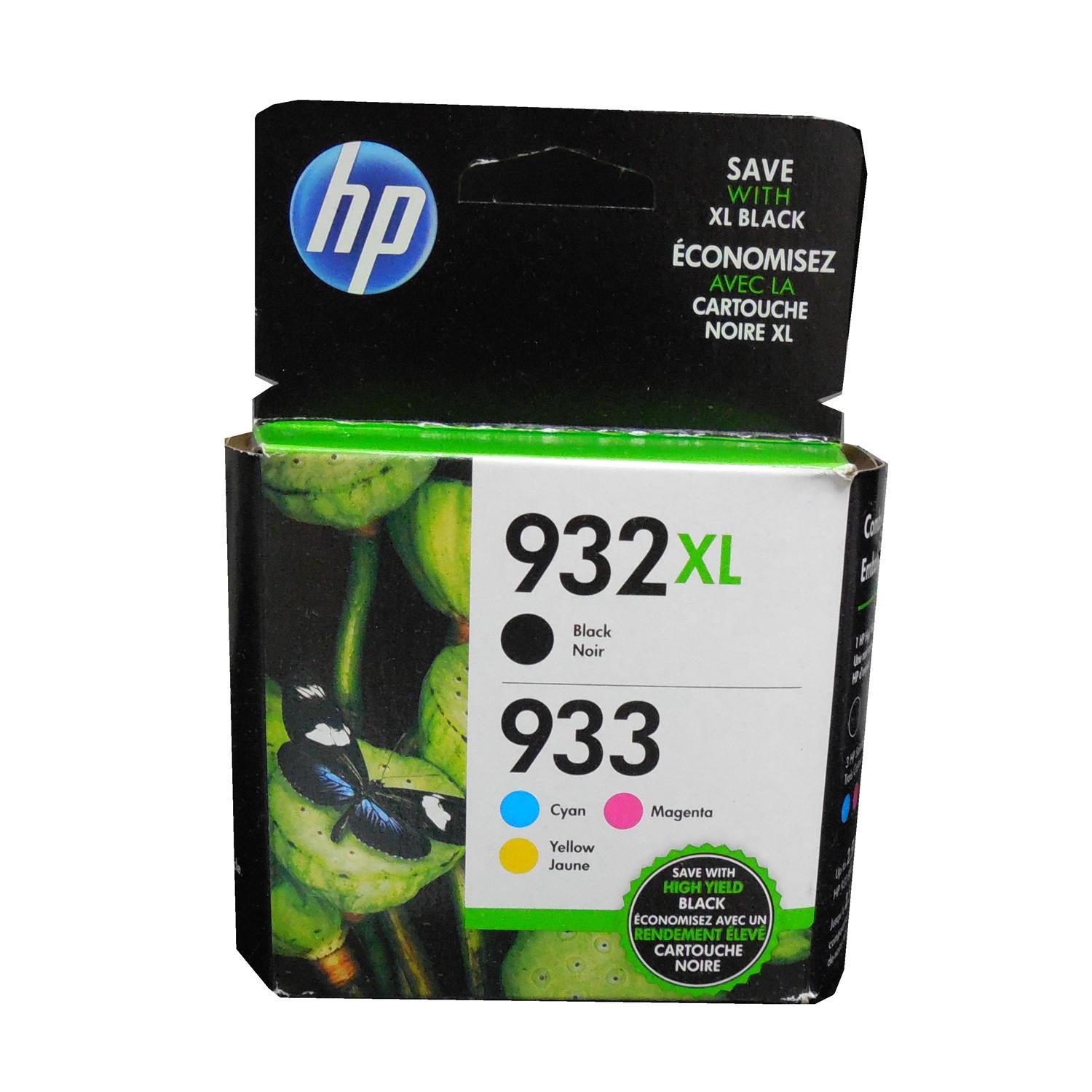 HP C2P00FN 932XL/933 High Yield Black and Standard C/M/Y Color Ink Cartridges