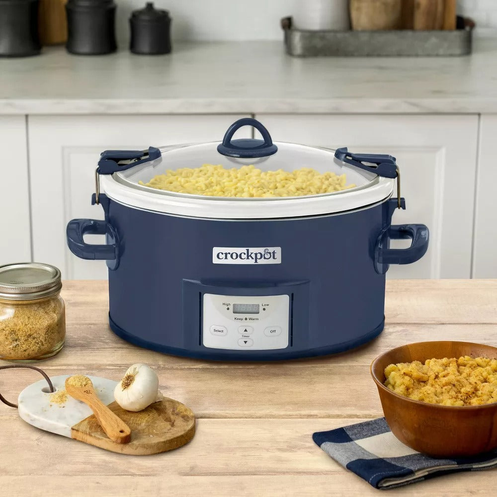 Crock-Pot 7qt One Touch Cook and Carry Slow Cooker - Blue