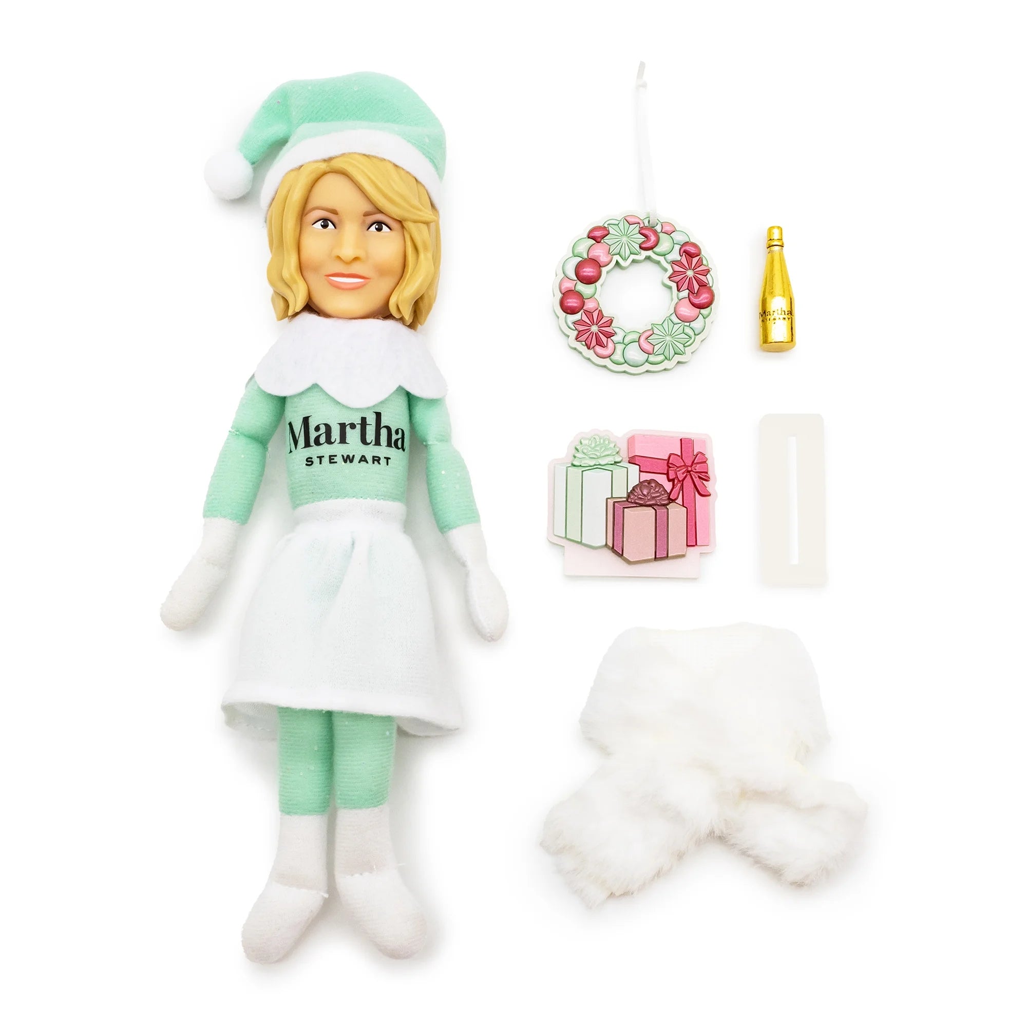 CultureFly UGO001AWT Snoop Dogg Martha Stewart Martha on The Mantel Christmas Green Plush Figurine, 10.5