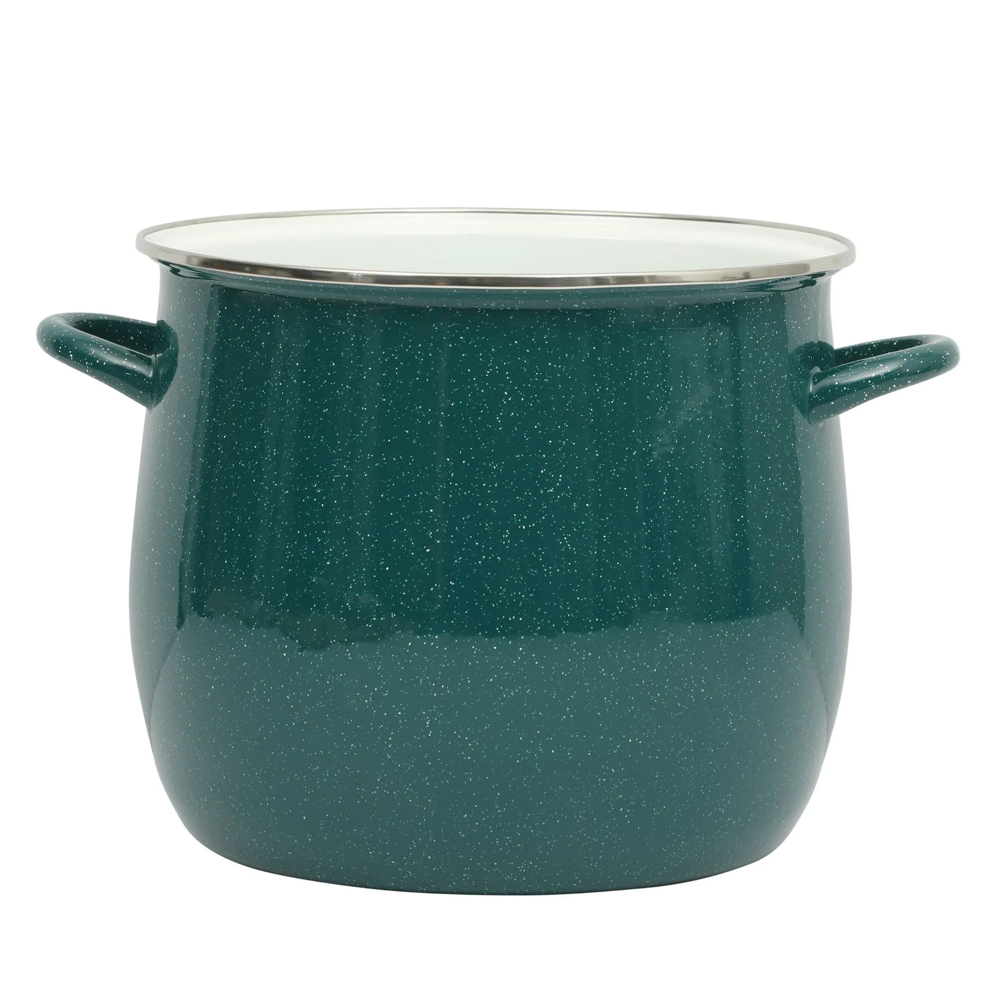 The Pioneer Woman PWD4968818141FI Green Speckle 12-Quart Enamel on Steel Stock Pot