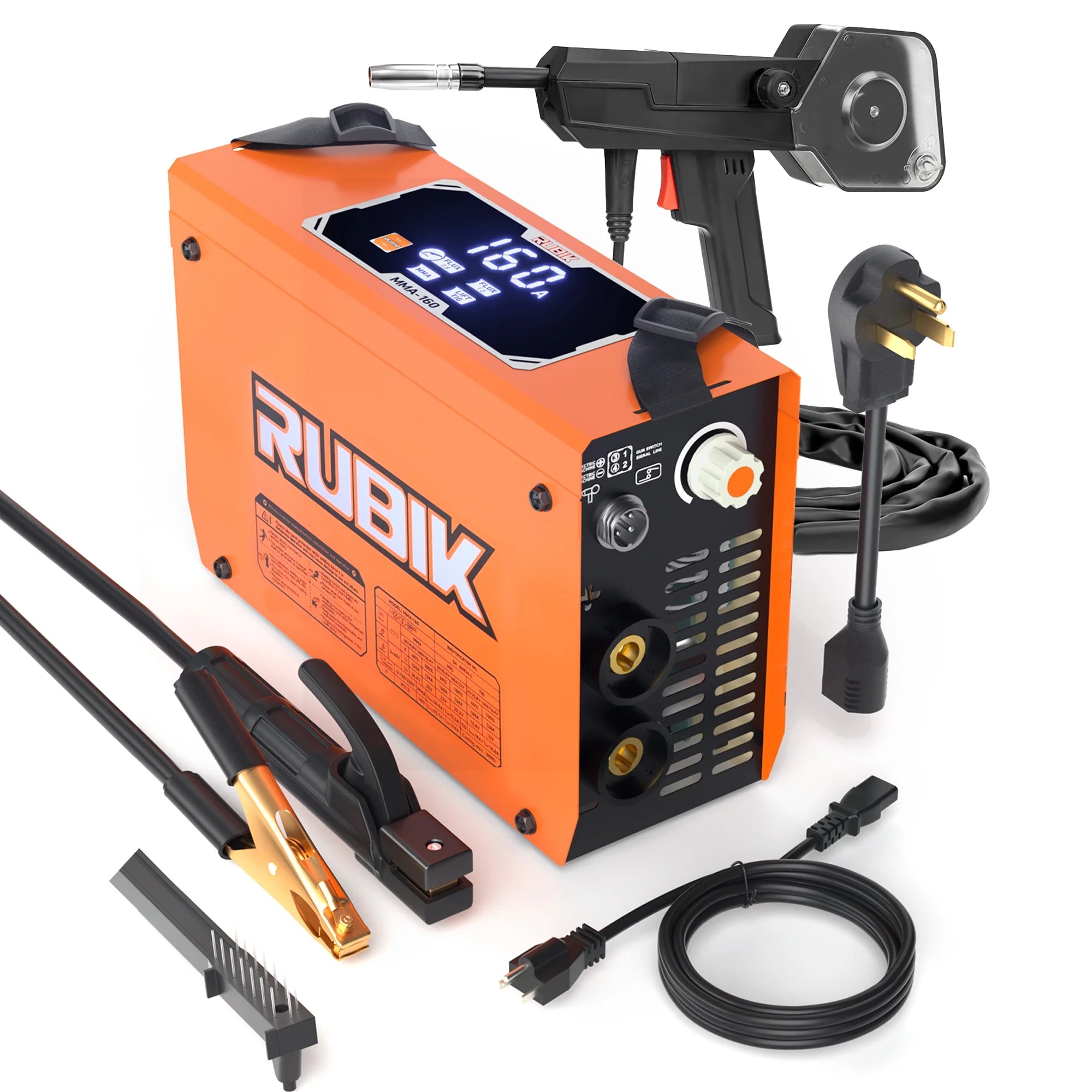 RUBIK Rubikwelder-MMA-160A-Spool-Gun Gasless Welding Spool Gun & 160A ARC Machine, Efficient Coreless MIG Welding