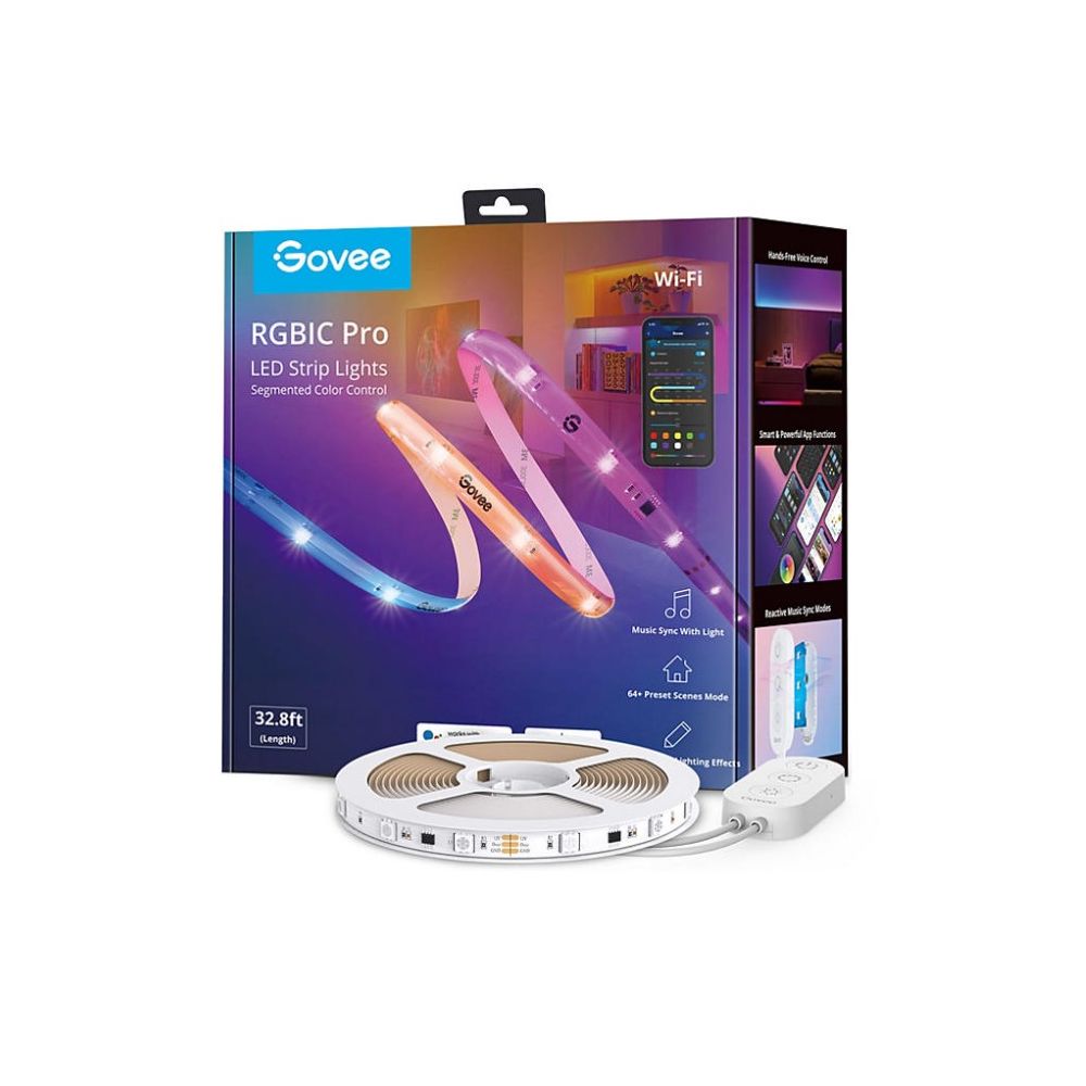 Govee 32.8ft Wi-Fi RGBIC LED Strip Light - 100% Dimmable