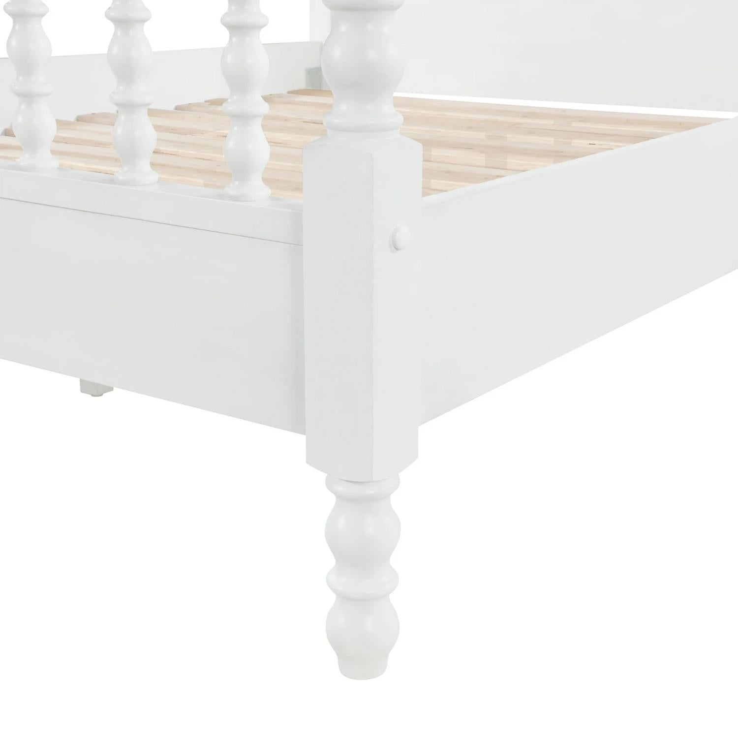 Pioneer Woman PW1425004710012 Harper Queen-Size Spindle Bed White