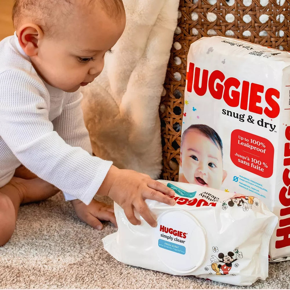 Kimberly Clark 55865 Huggies Snug & Dry Baby Disposable Diapers, Size 4 180Ct