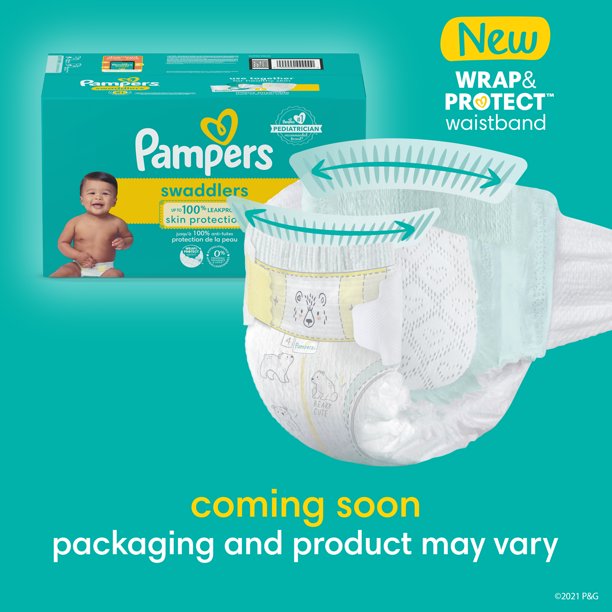 Procter & Gamble 484152789 Pampers Swaddlers Diapers, Soft and Absorbent, Size 2, 144 Count