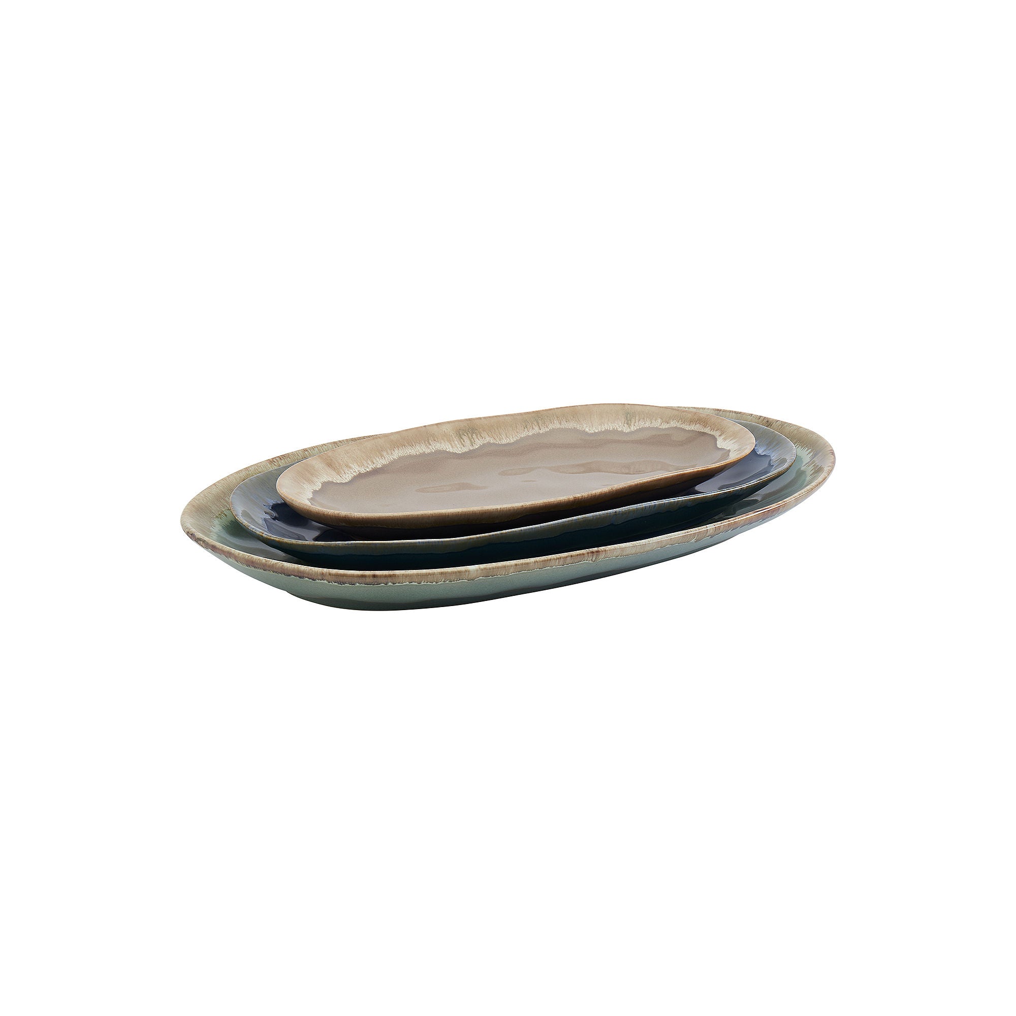 Gallery 3Pc Tuscon Stoneware Serving Platter - MULTI ONE SIZE