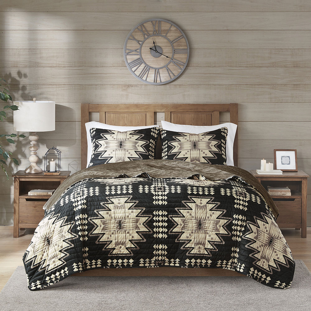 Woolrich Sierra 3-pc. Coverlet Set Black - King-California King