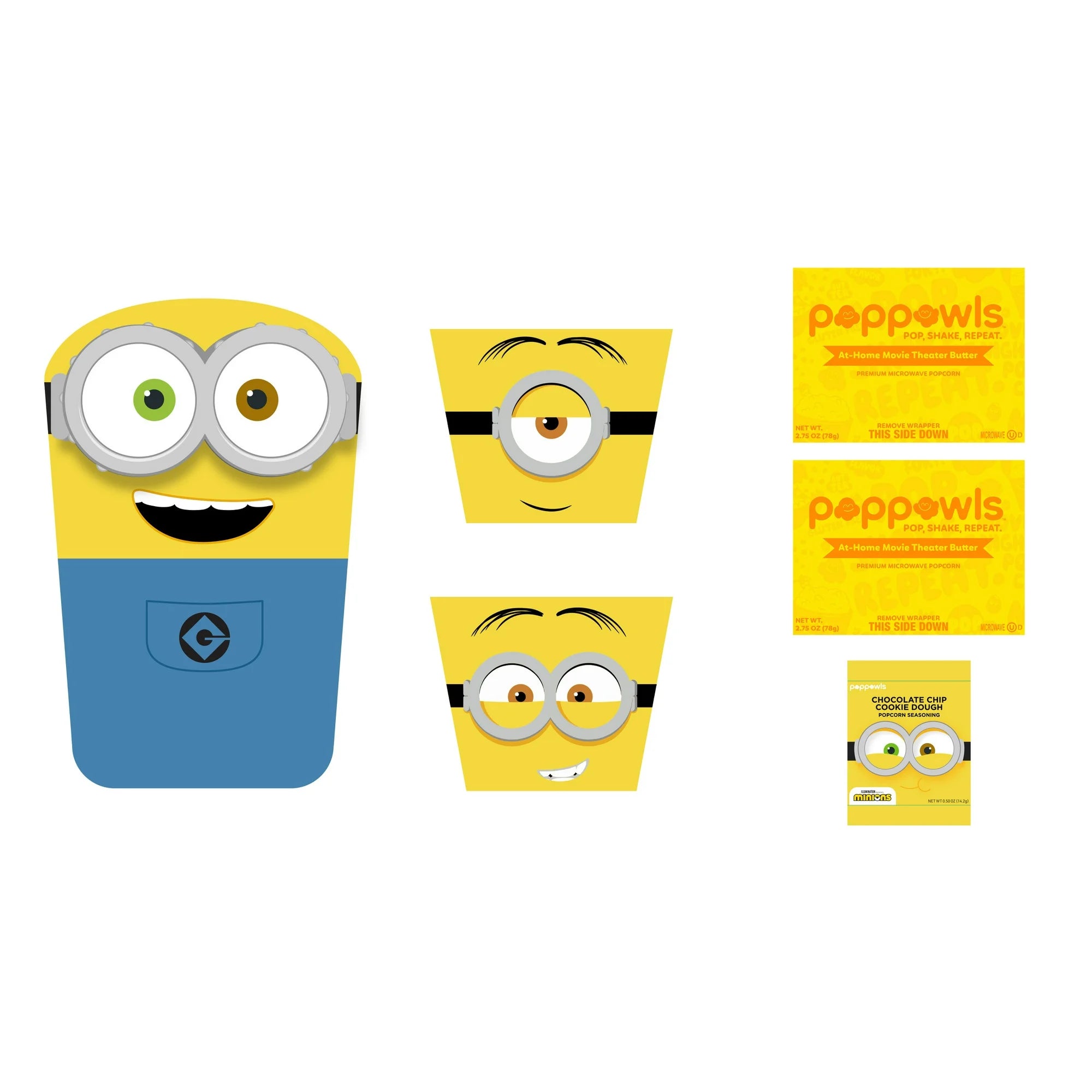 5 Time Zones PPOWL MINON Poppowls: Minions- Bob Poppowls At-Home Movie Theater Microwave Popcorn Kit