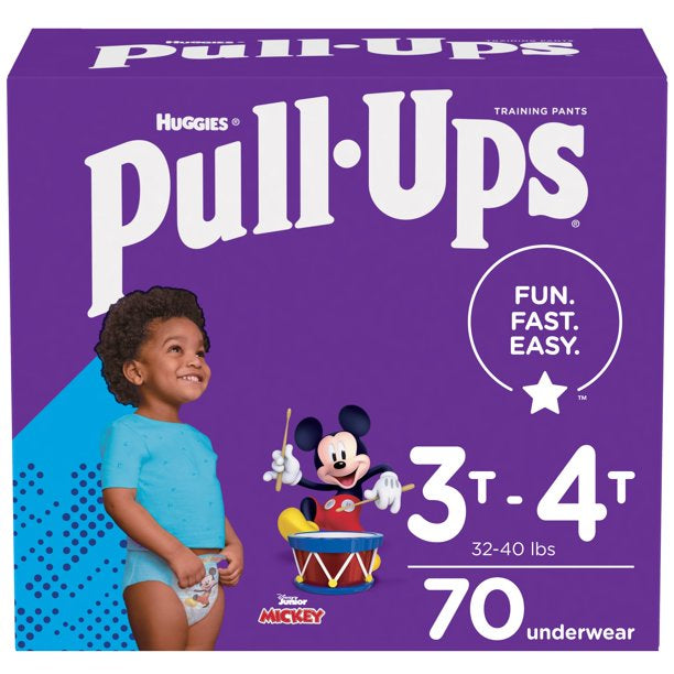 Pull-Ups 105382600 Boys' Potty Training Underwear Size 5, 3T-4T, 70 Ct