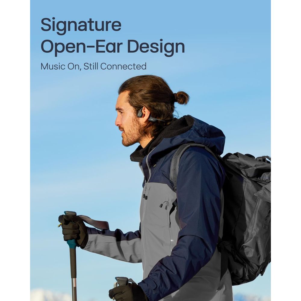 Shokz S820 OpenRun Pro 2 - Open-Ear, Bone Conduction Sport Headphones with 30ft Bluetooth, Black