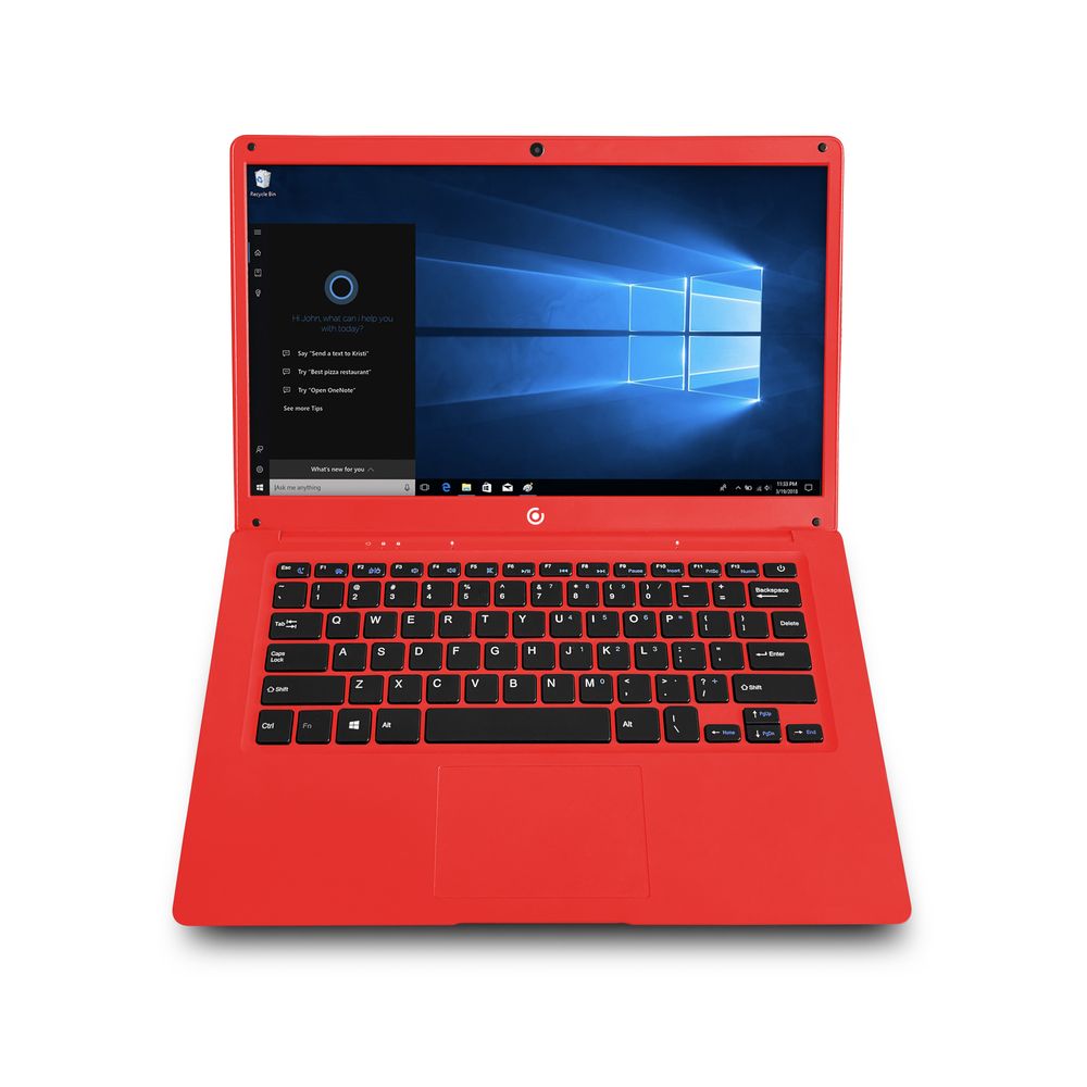 Core Innovations CLC14364RD 14.1 HD Celeron N3350 1.1GHz Intel HD Graphics 3GB RAM 64GB SSD Win 10 Home in S Mode Red