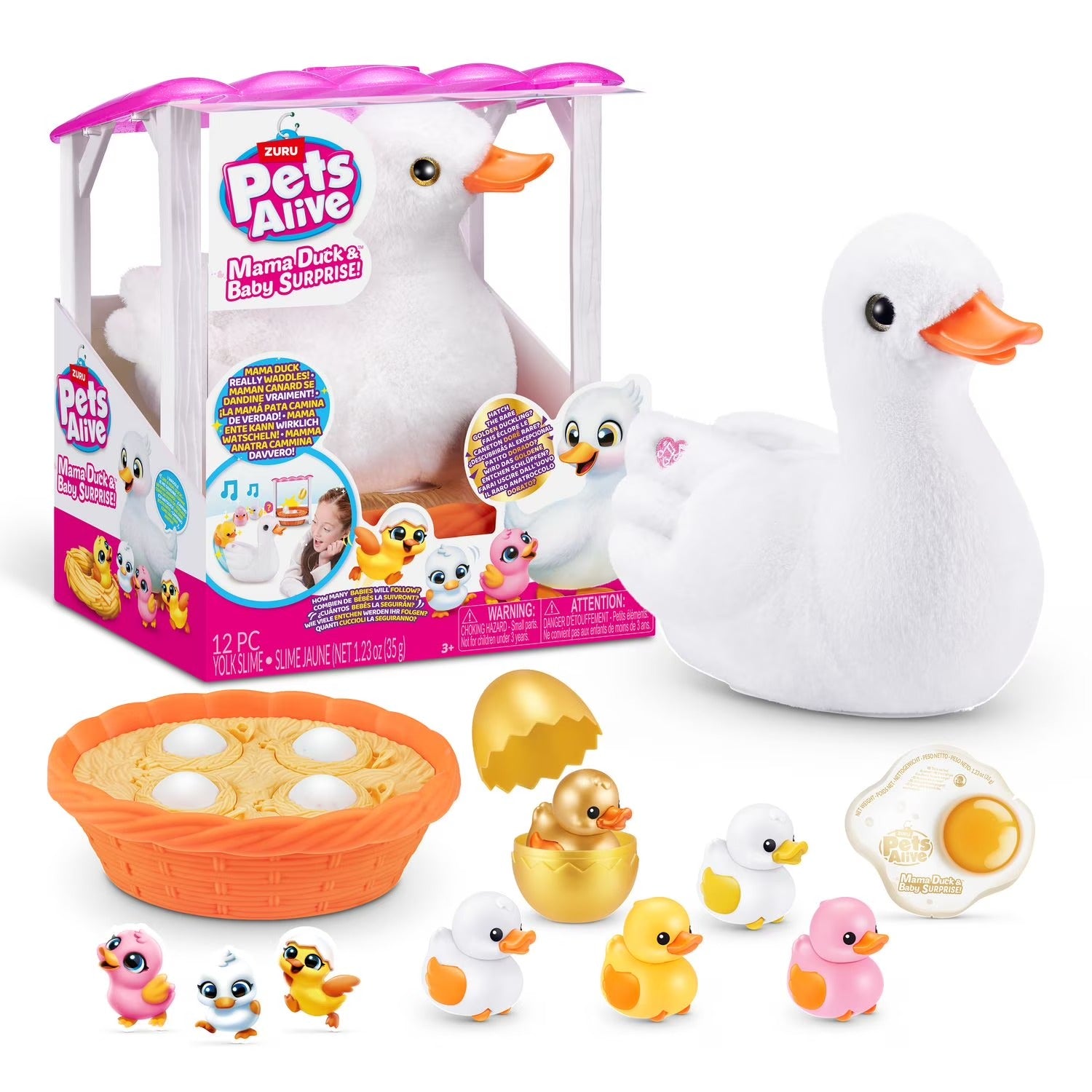 Zuru Pets Alive 9548 Pets Alive Mama Duck Surprise, Surprise Unboxing Soft Toy