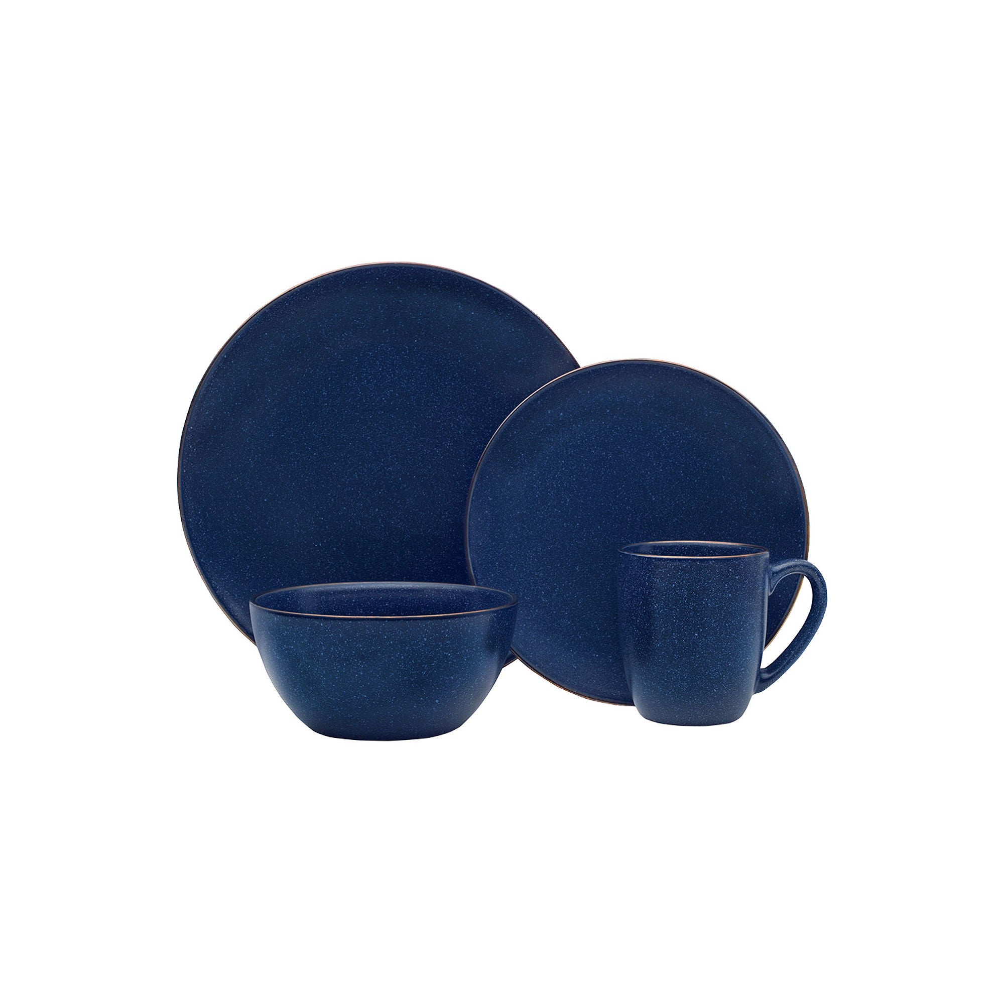 Gourmet Basics By Mikasa Juliana 16-Pc. Stoneware Dinnerware Set - DARK BLUE ONE SIZE