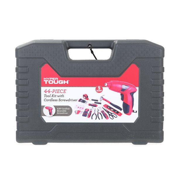 Hyper Tough UJ84215A 45 Piece Home Tool Kit Including 4.8v Power Screwdriver