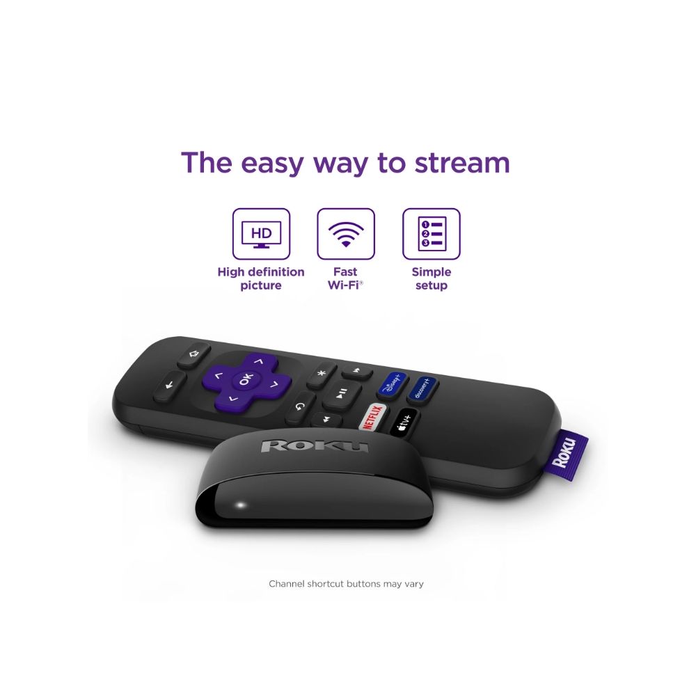 Roku 3960RW Express HD Streaming Device - with High-Speed HDMI Cable, Simple Remote & Fast Wi-Fi