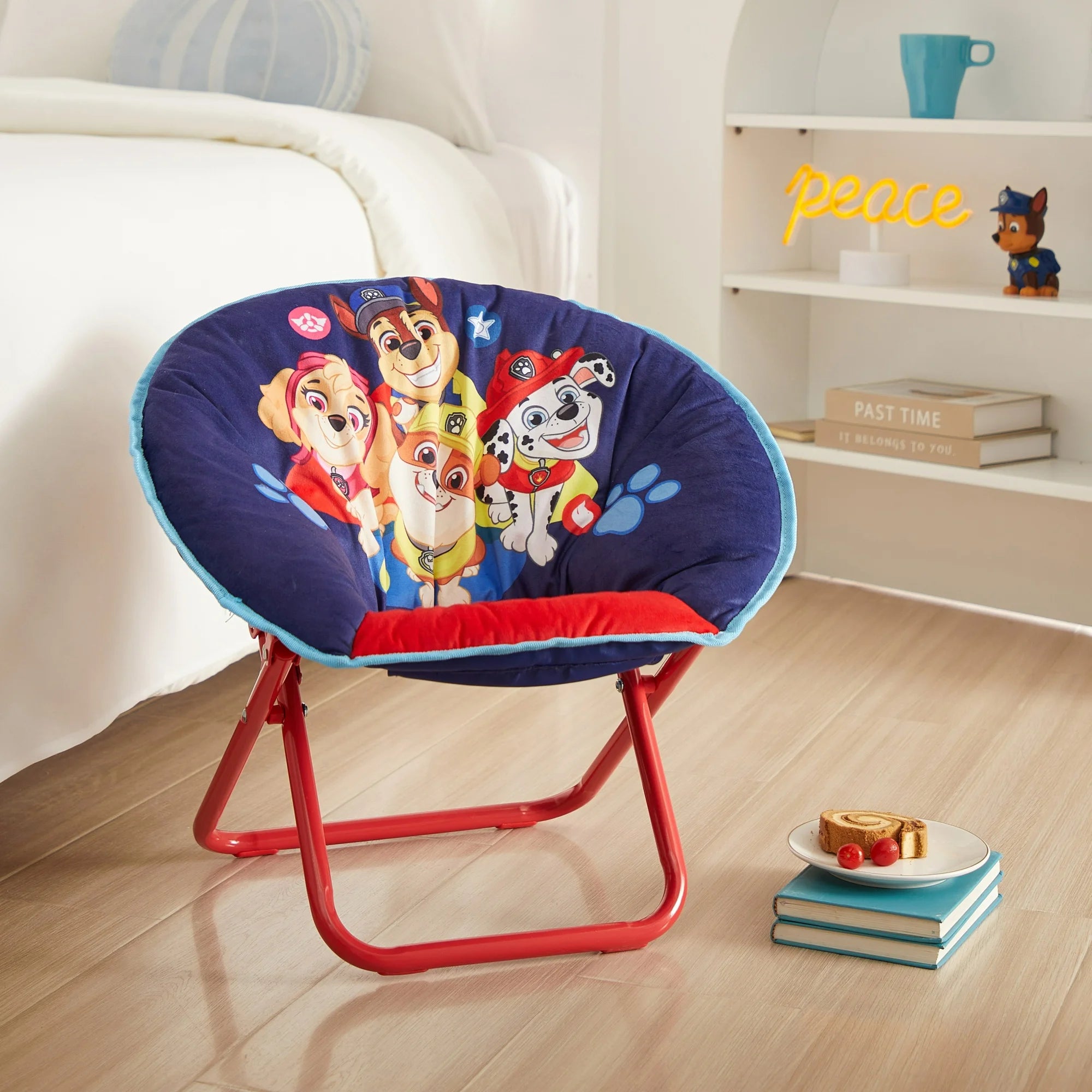 Nickelodeon WN350714 Paw Patrol 19 Toddler Mini Saucer Chair, Blue Polyester