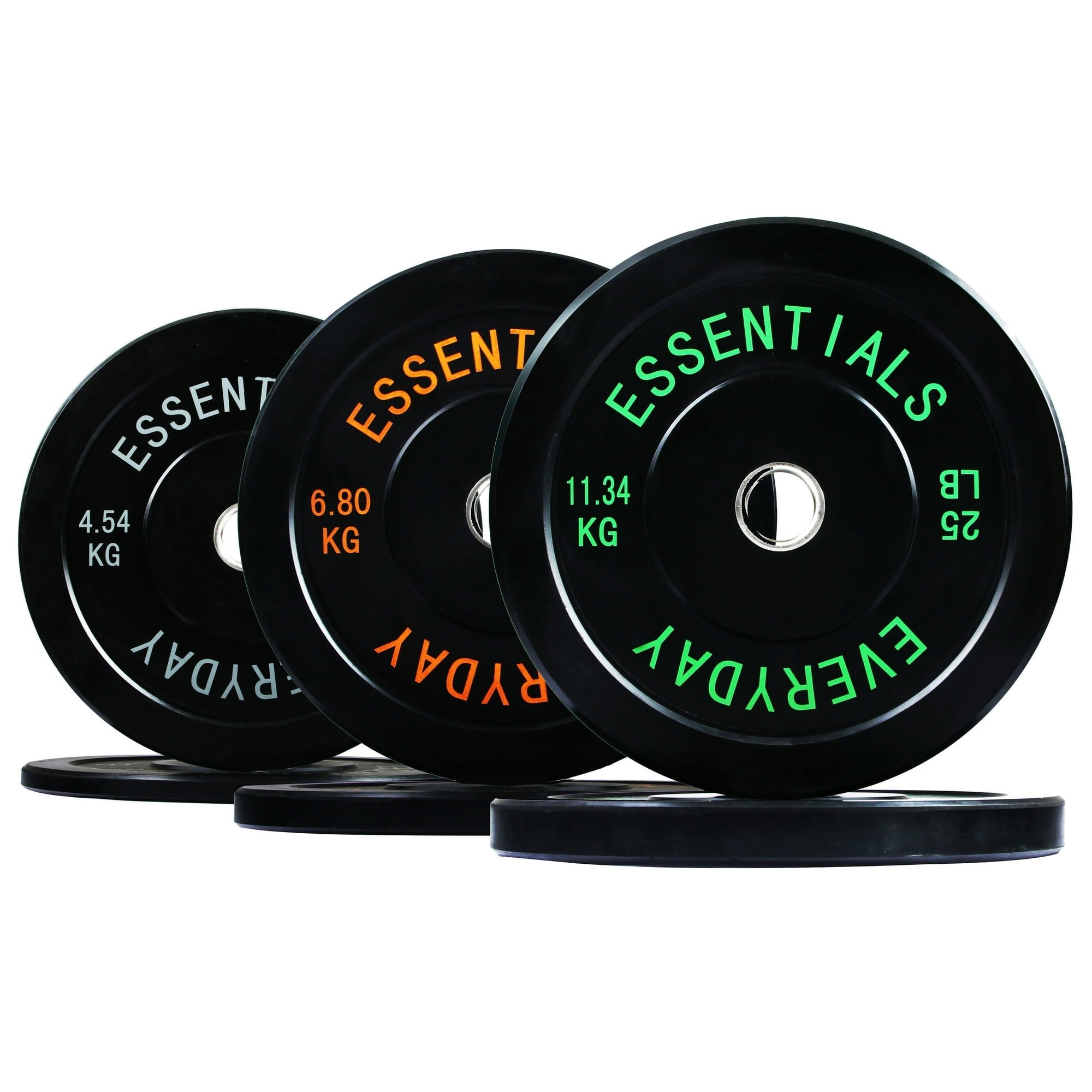 BalanceFrom EEBP-BLK101525P Black Bumper Plate Set, 100lbs