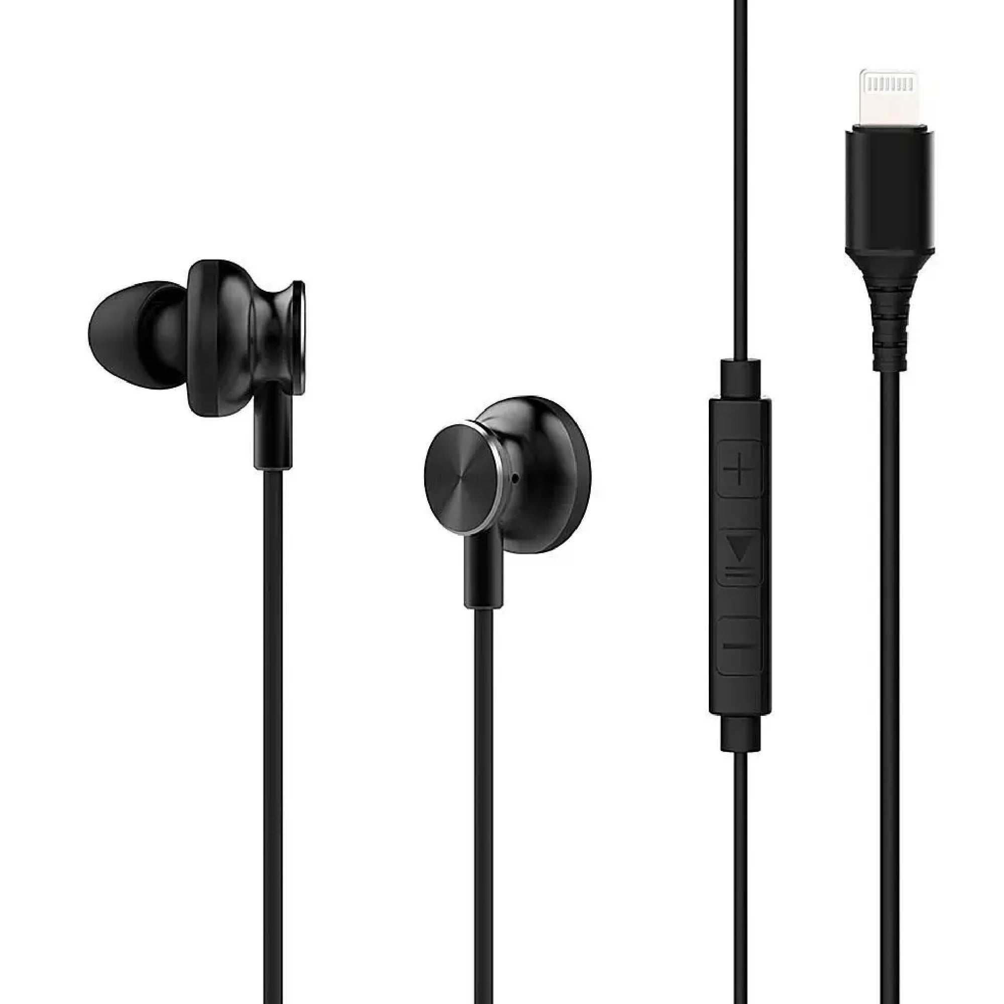 Chargeworx CHA-CX9031BK Lightning Wired In-Ear Earbuds - Black