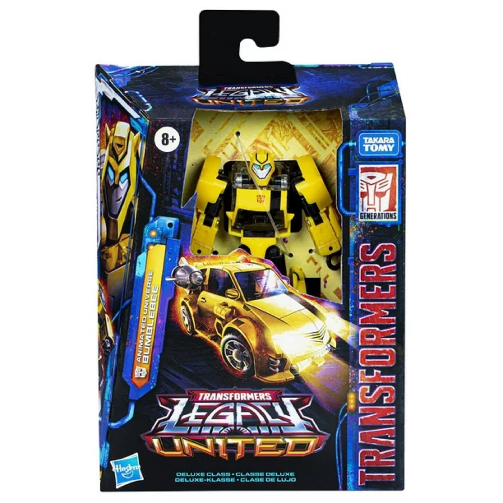 Transformers HAS F85245X0 Legacy United Deluxe Class Animated Universe Bumblebee, 5.5-Inch Converting Action Figure, 8+