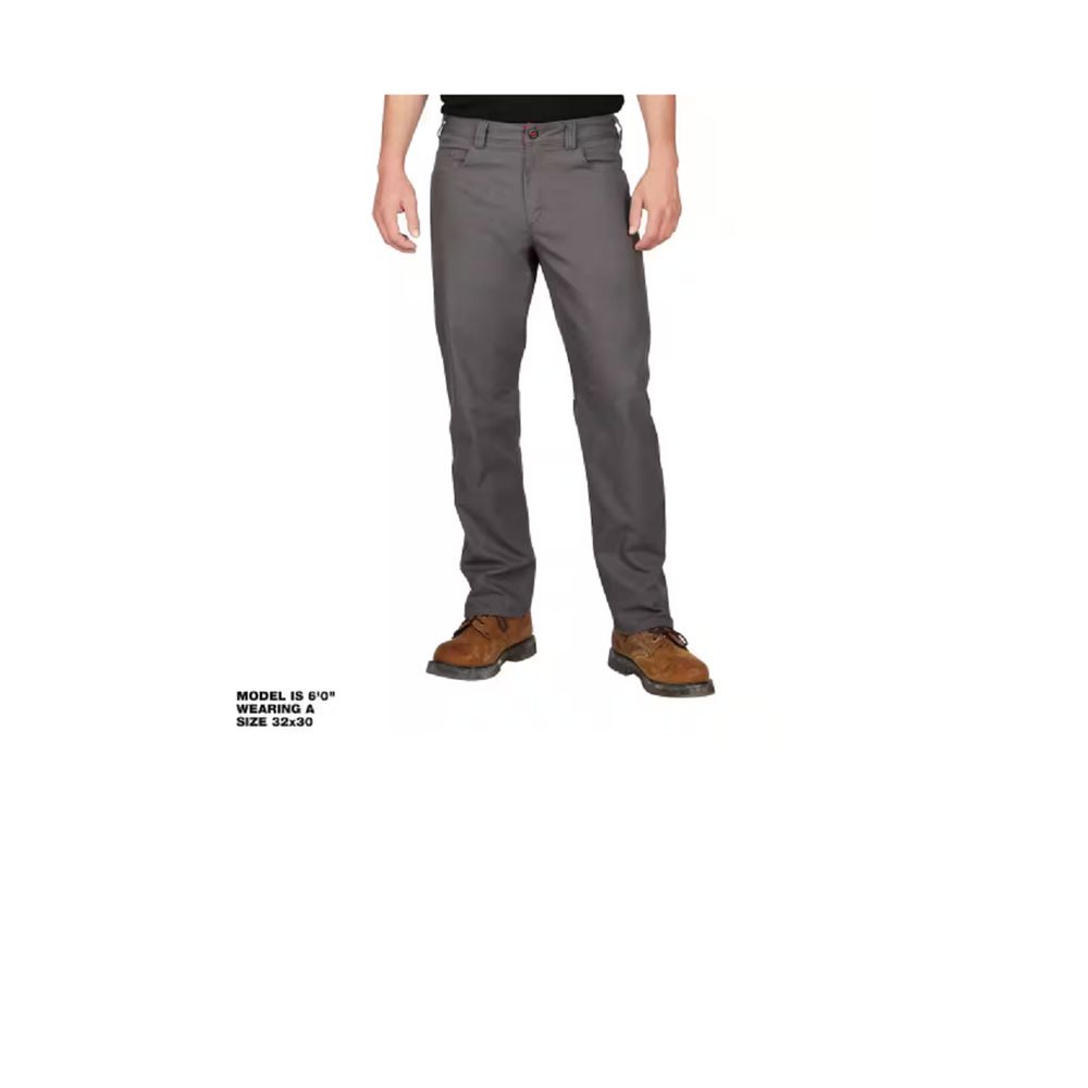 Milwaukee 701G-4032 Heavy Duty Flex Work Pants - Gray, Size 40