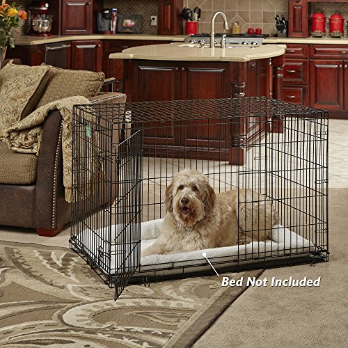 MidWest Homes for Pets 1548DDU Dog Crate | iCrate Single Door & Double Door Folding Metal Dog Crates