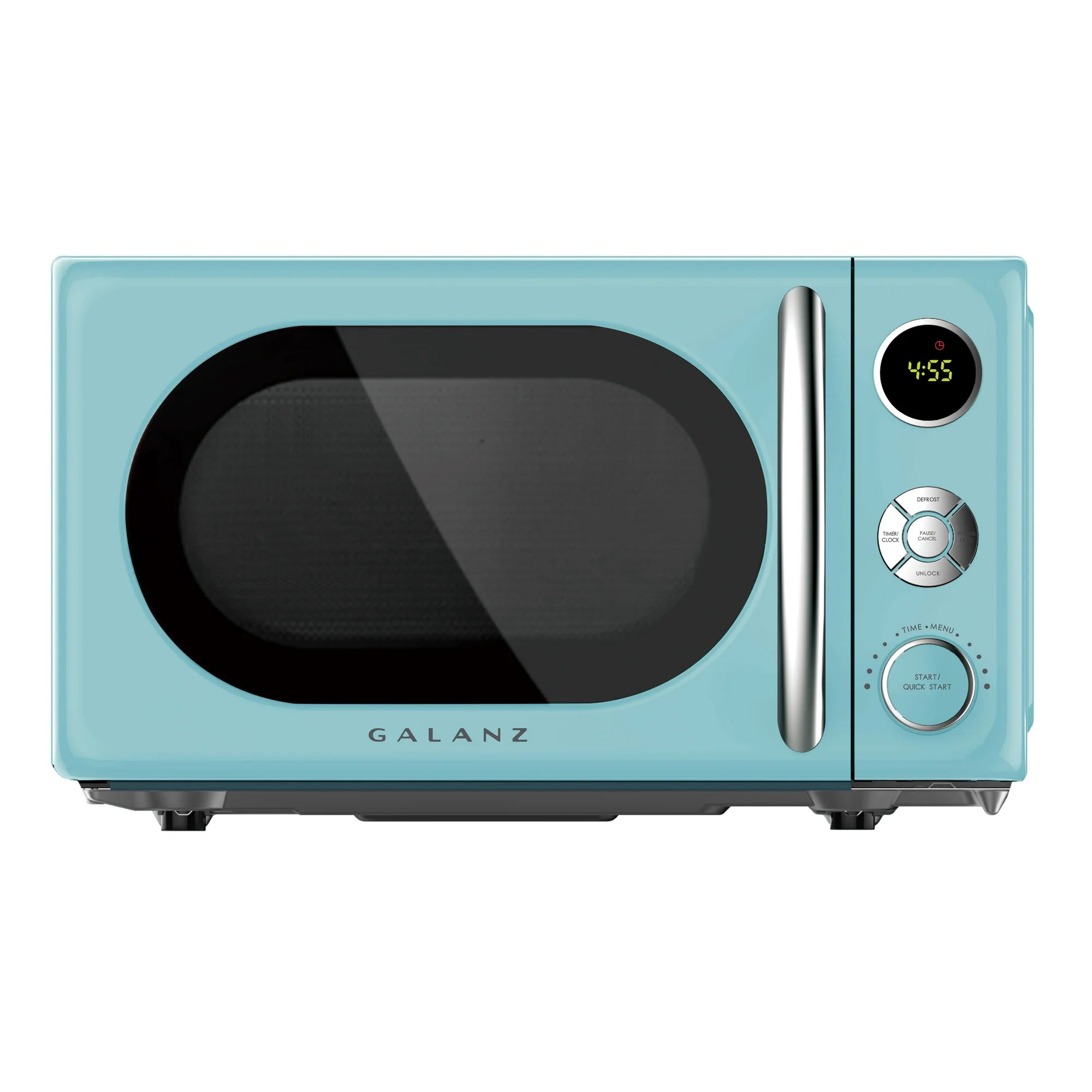 Galanz GLCMKA07BER-07A 0.7 Cu ft Retro Countertop Microwave Oven, 700 Watts, Blue