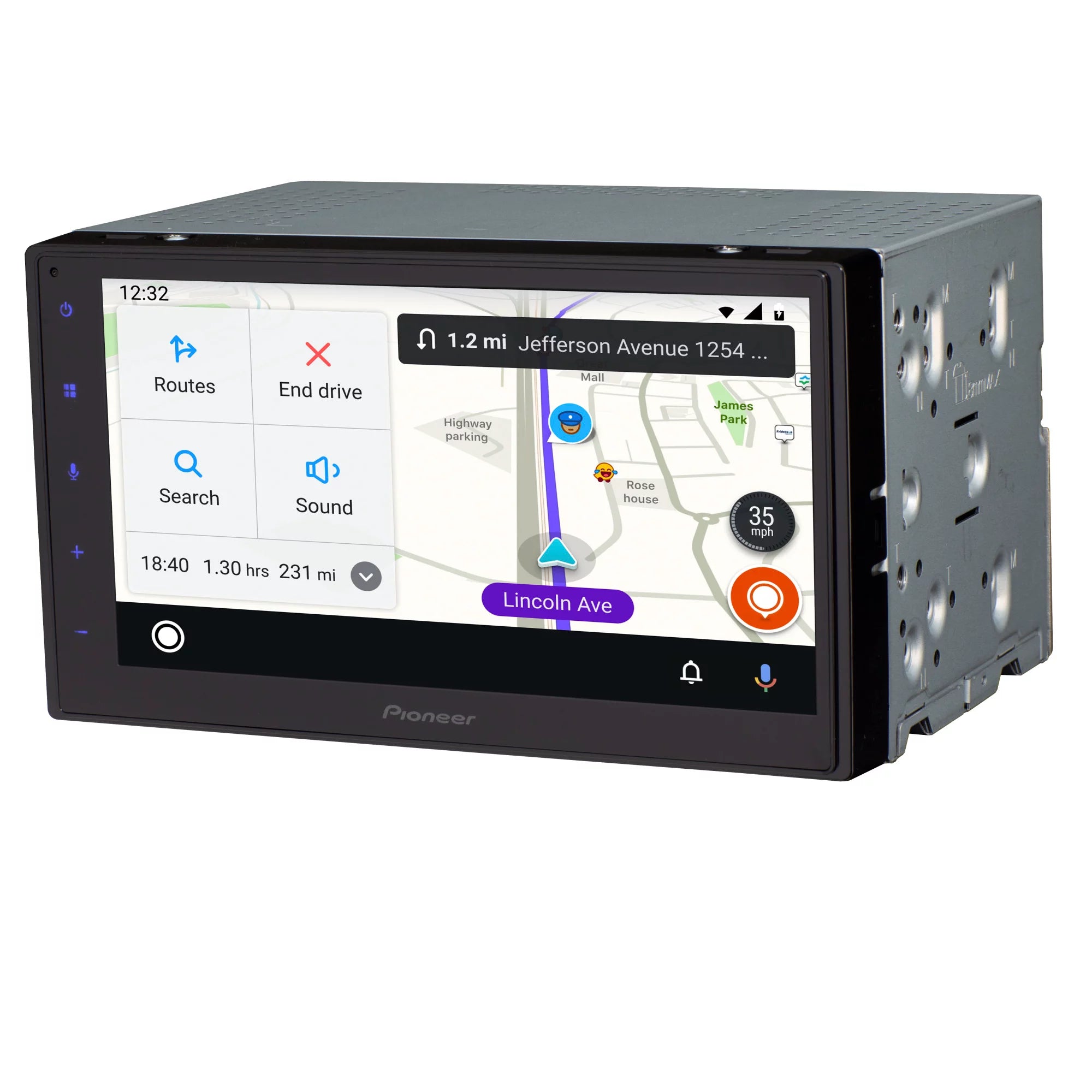 Pioneer DMH-160BT-II Car Stereo Head Unit, Double Din, 6.8 Touchscreen, CarPlay/Android Auto