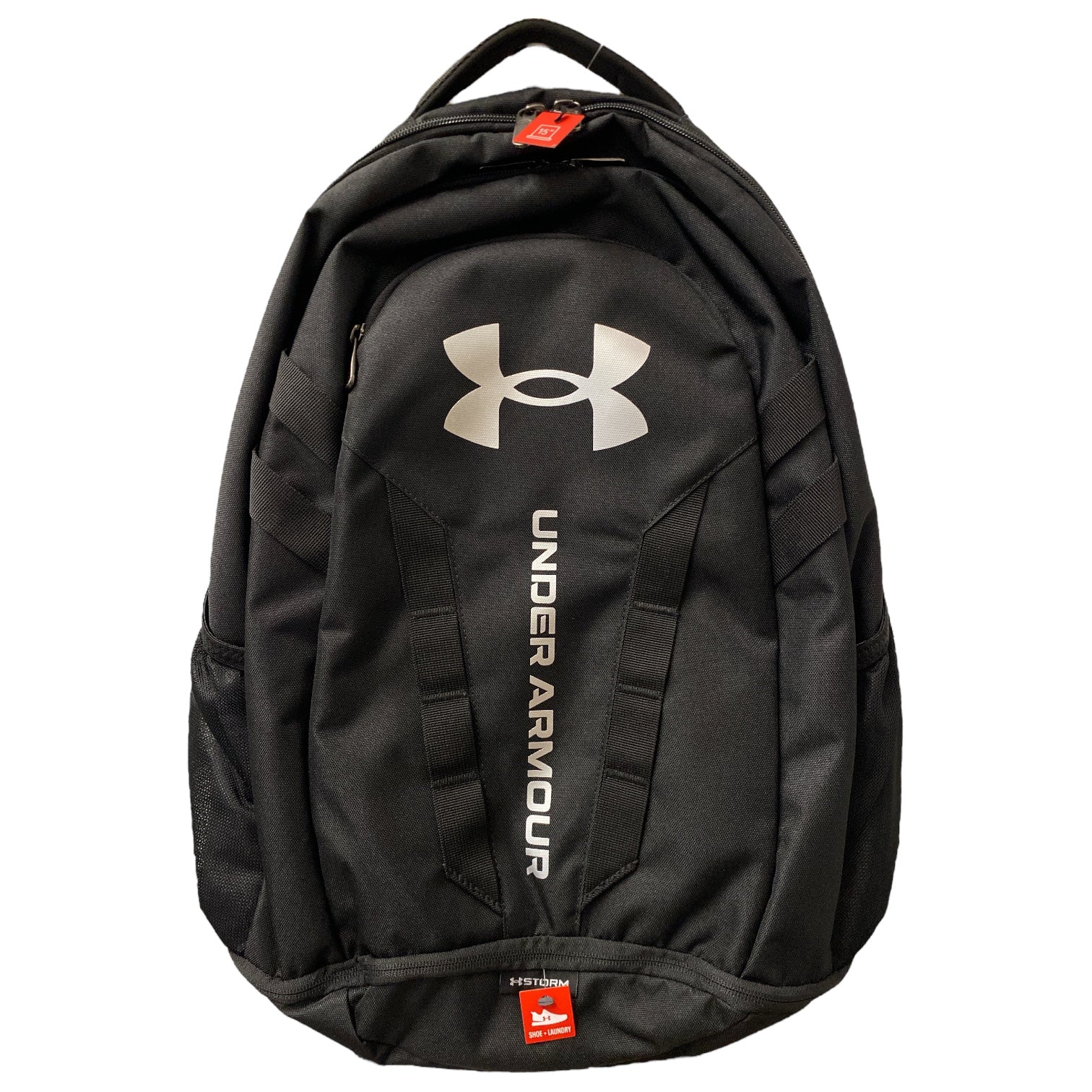 Under Armour 1361176 Adult Hustle 5.0 Backpack, Black/Silver