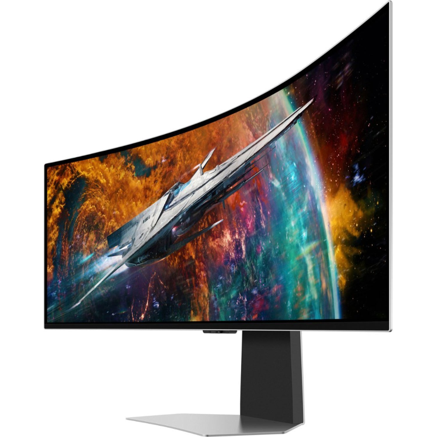 Samsung LS49CG954SNXZA Odyssey OLED G9 49 Curved Dual QHD Neo 240Hz 0.03ms FreeSync Gaming Monitor with HDR400 - Silver