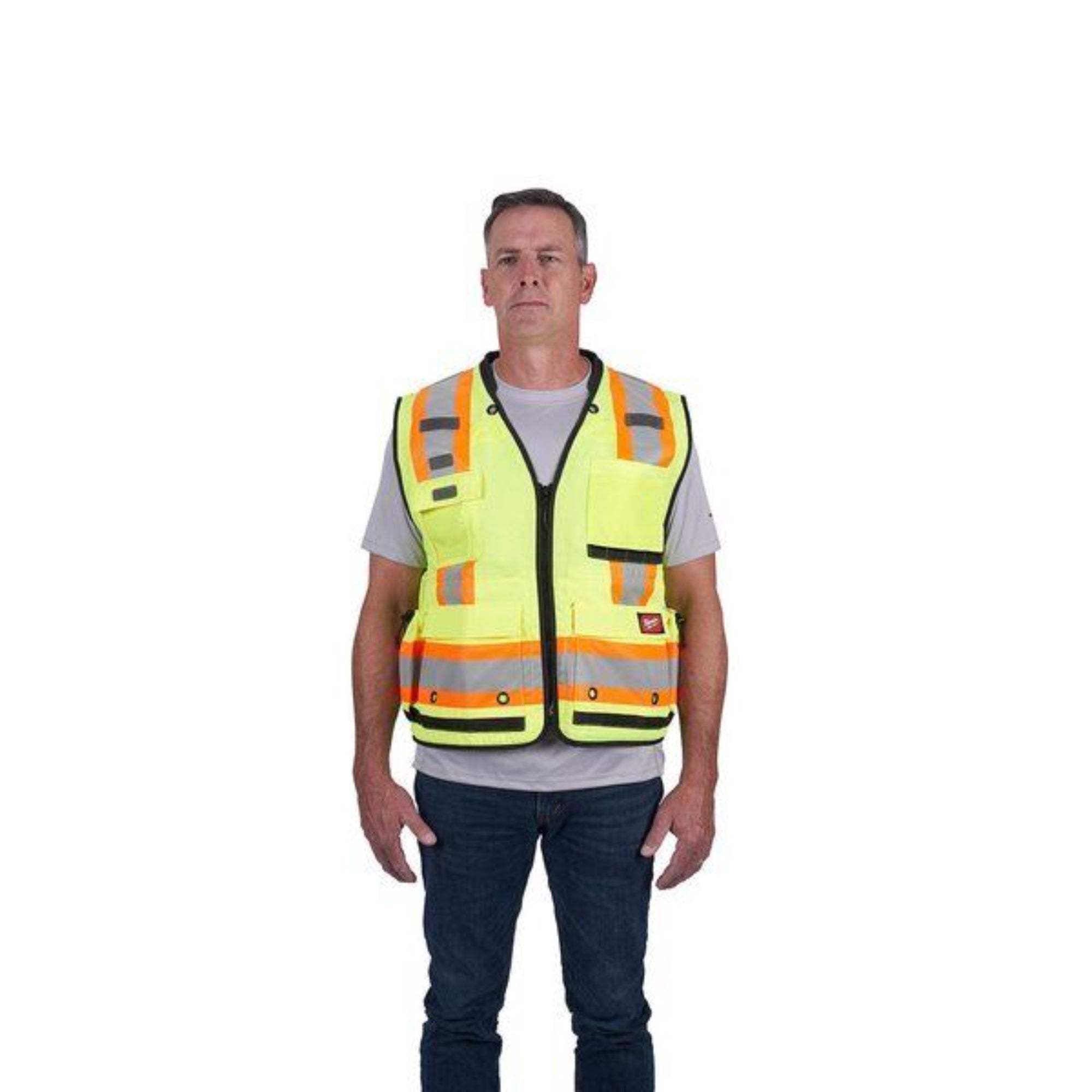 Milwaukee 48-73-5163 Class 2 Surveyor's High Visibility Yellow Safety Vest - 2XL/3XL