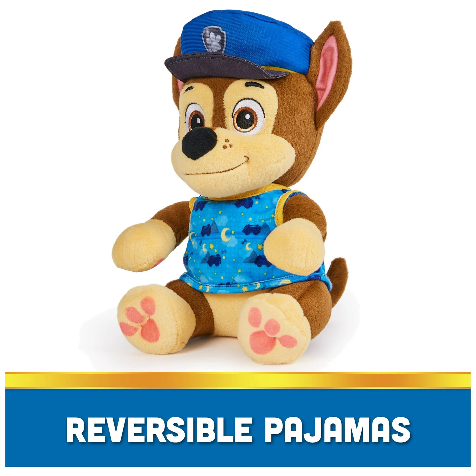 Paw Patrol 6070316 Bedtime Plush Chase With Reversible Outfit