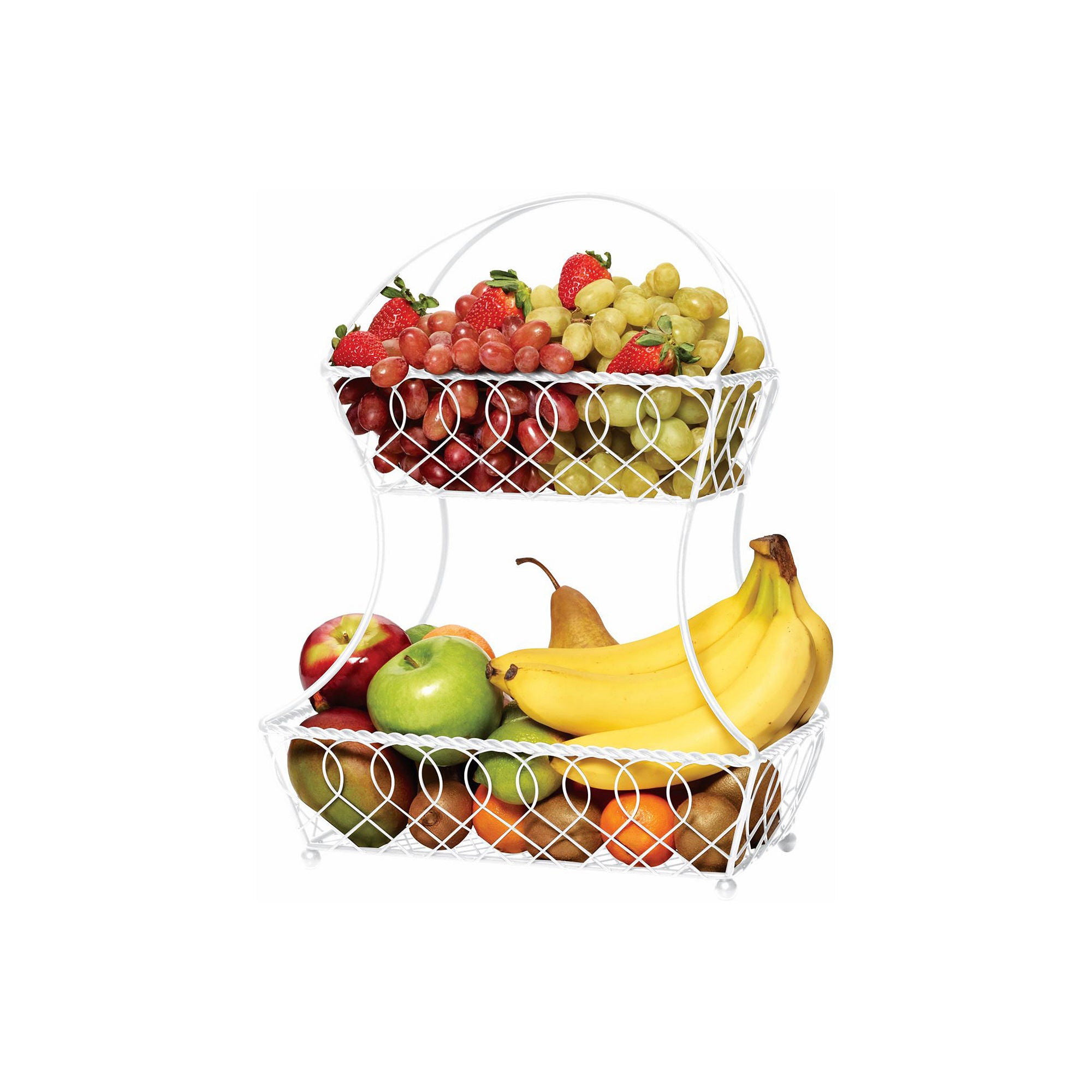 Gourmet Basics By Mikasa Metal Fruit Basket - WHITE ONE SIZE