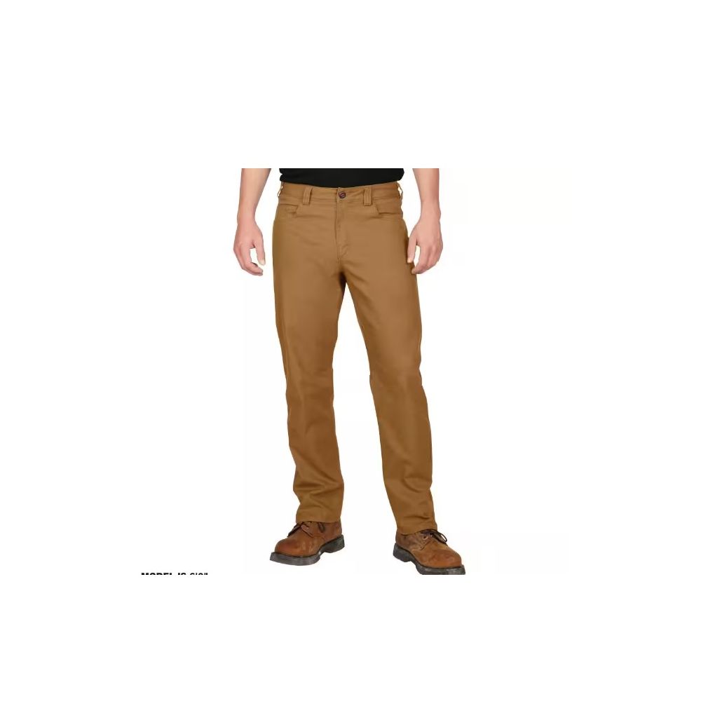 Milwaukee 701K-3232 Men's Cotton/Polyester/Spandex Flex Work Pants With 6 Pockets, 32x32 Khaki