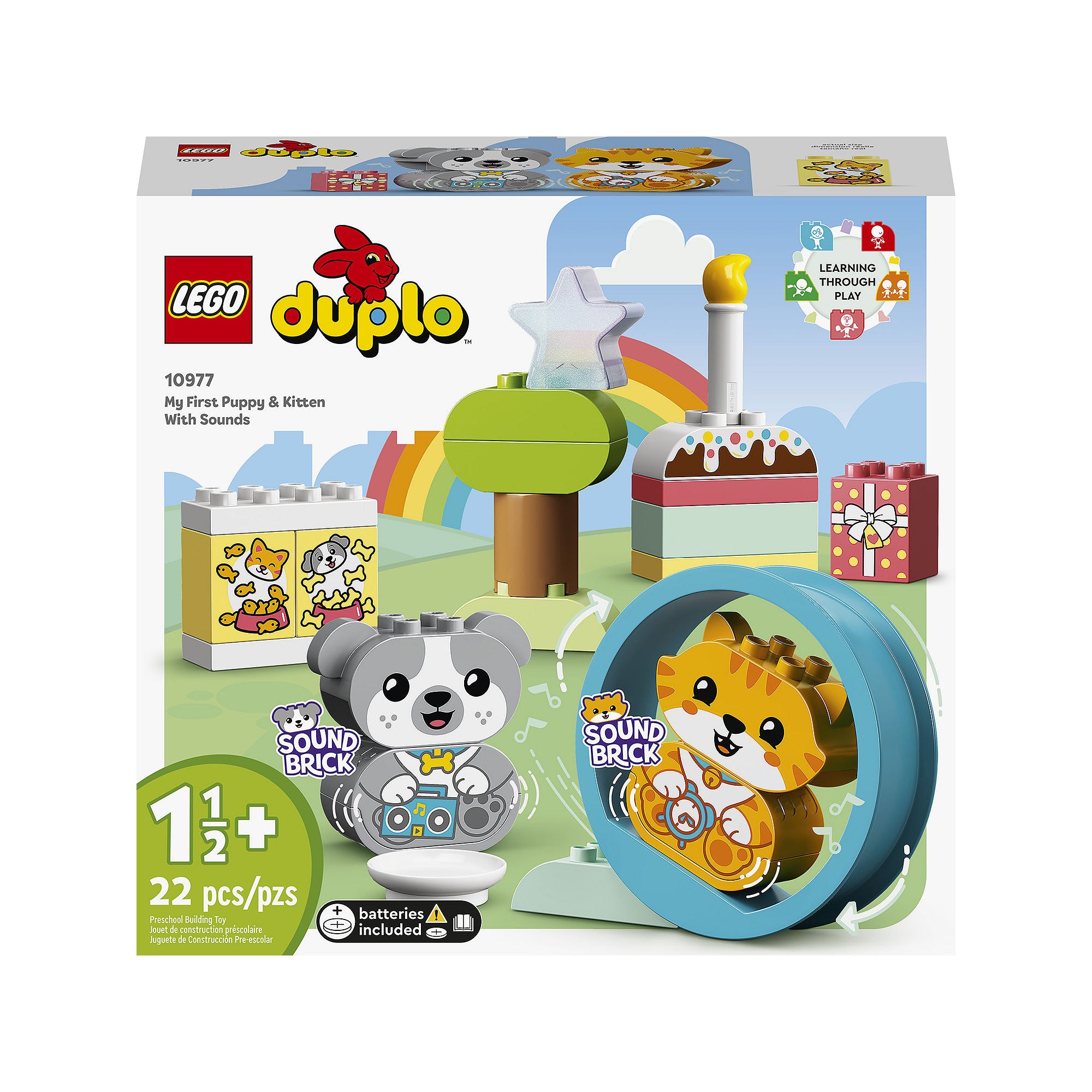 Lego 10977 Duplo My First Puppy & Kitten With Sounds 10977 Building Toy Set (22 Pieces)