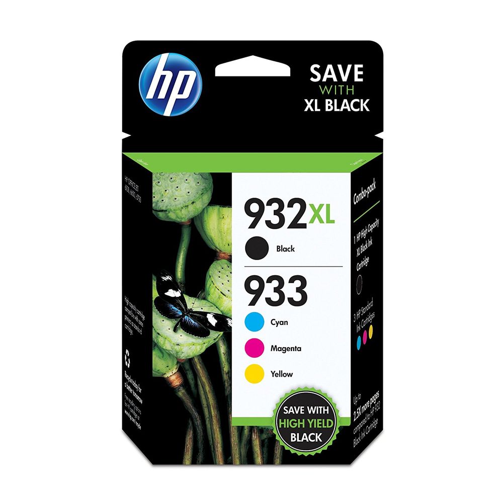 HP C2P00FN 932XL/933 High Yield Black and Standard C/M/Y Color Ink Cartridges