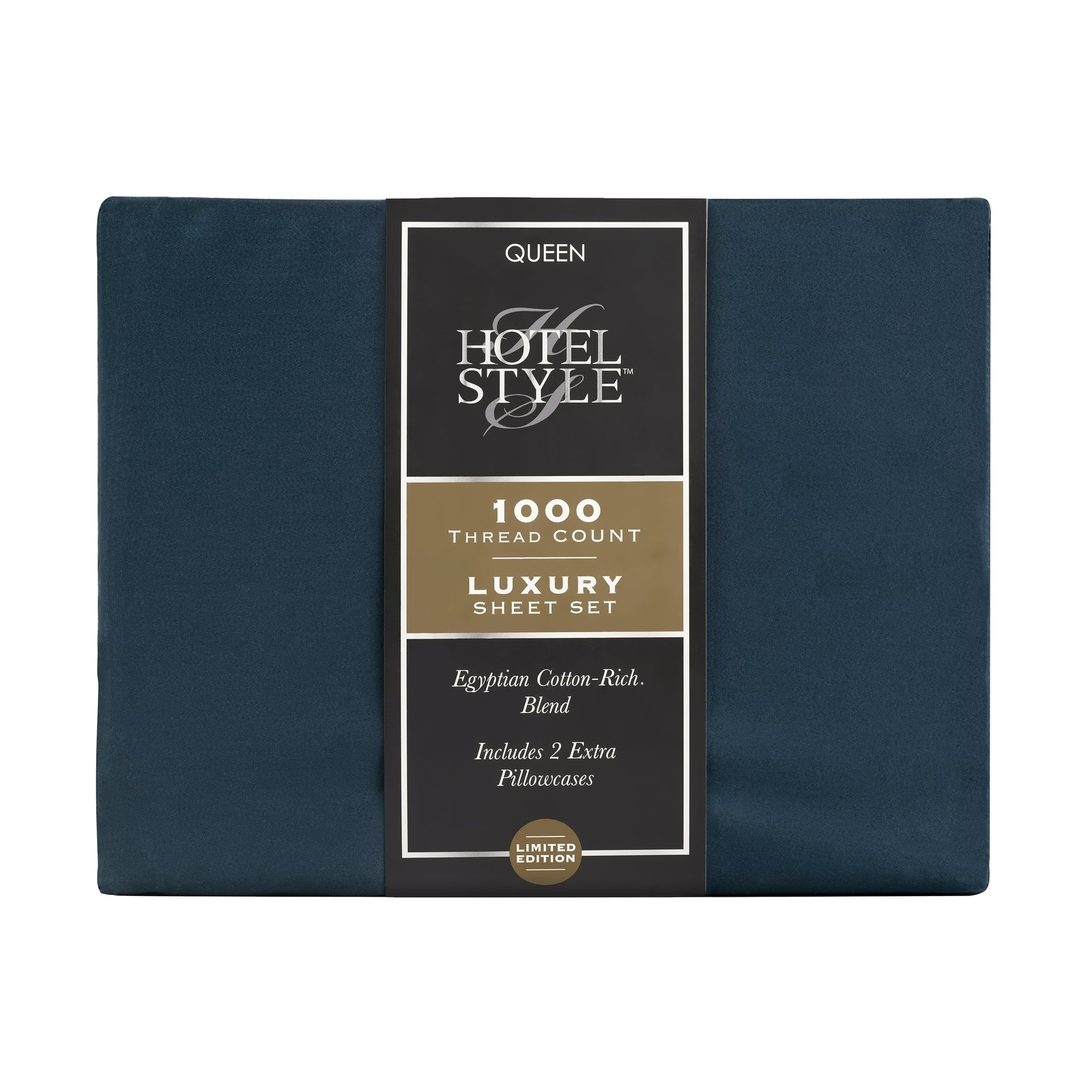 Hotel Style 1000 Thread Count Blue Cove Egyptian Cotton Luxury Bed Sheet Set, Queen